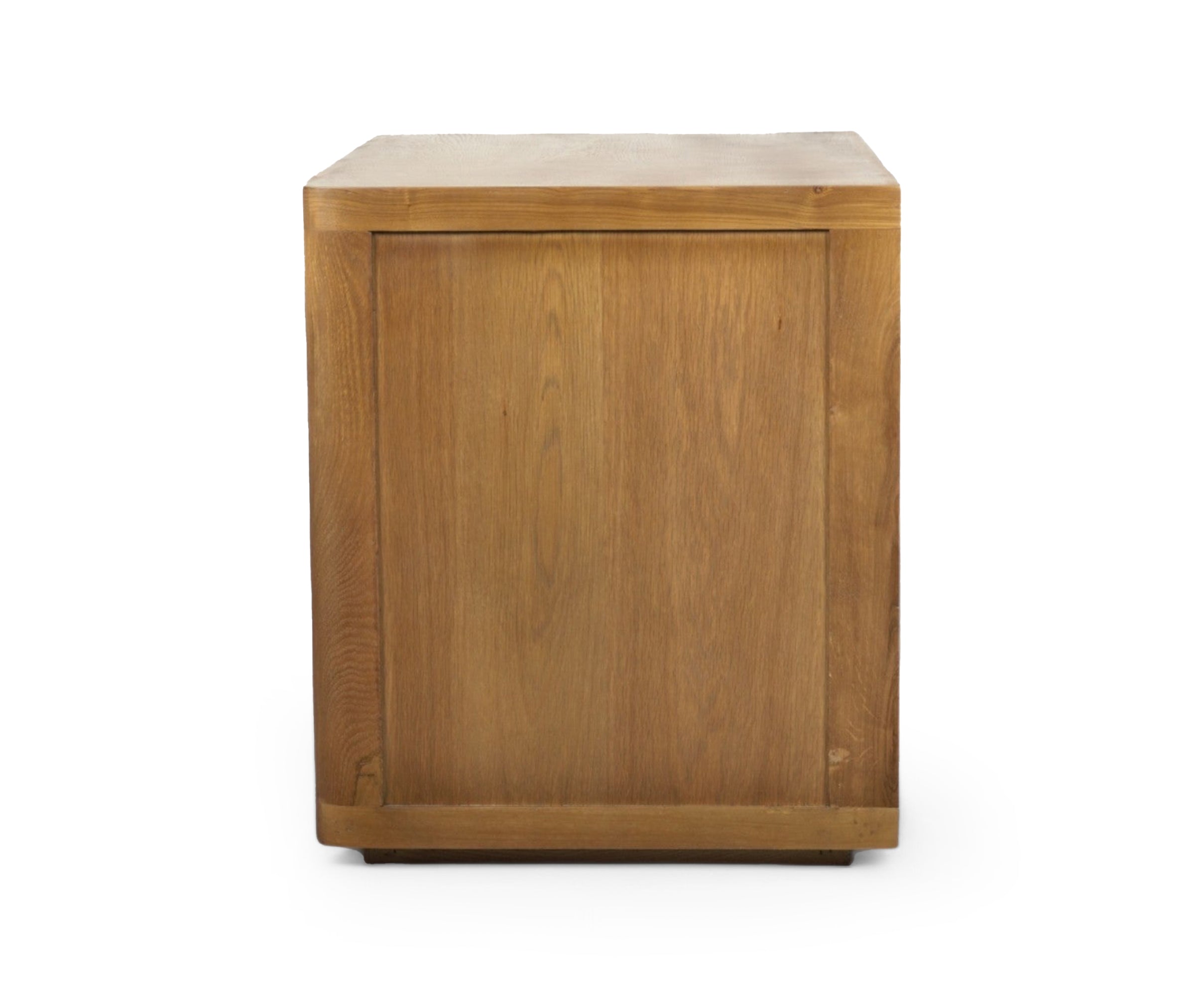Natural Wood Rounded Edge 3-Drawer Night Stand