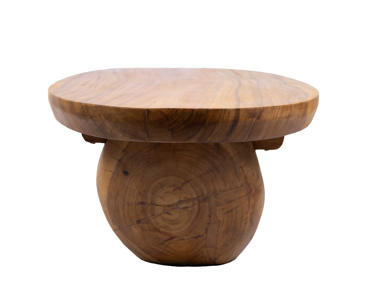 Sculpted English Teak Coffee Table