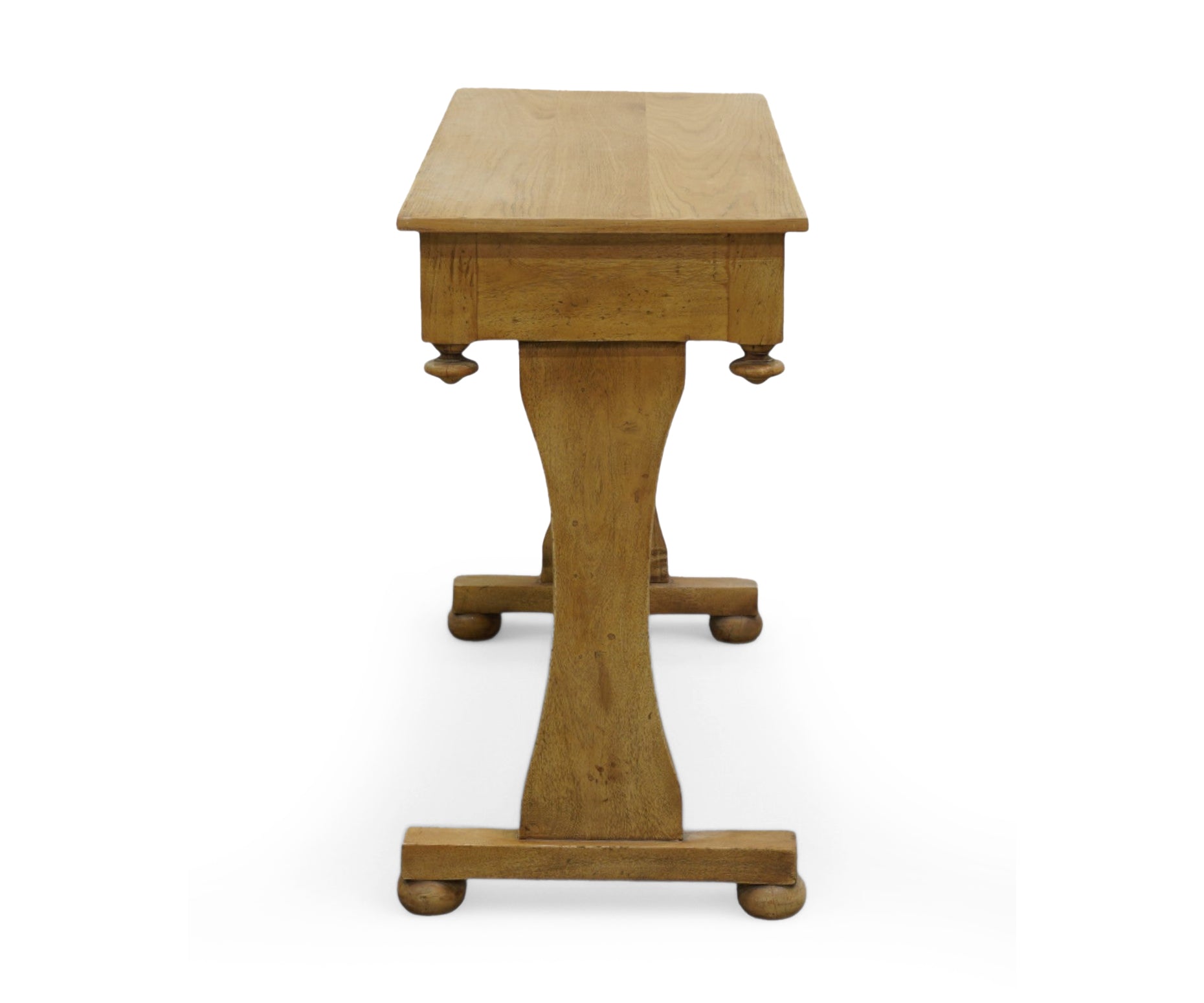 Heritage Wood Study Table with 2 Drawers and Trestle Base