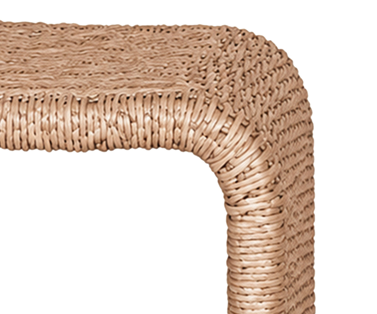 Waterfall Accent Outdoor Side Table with Open Frame