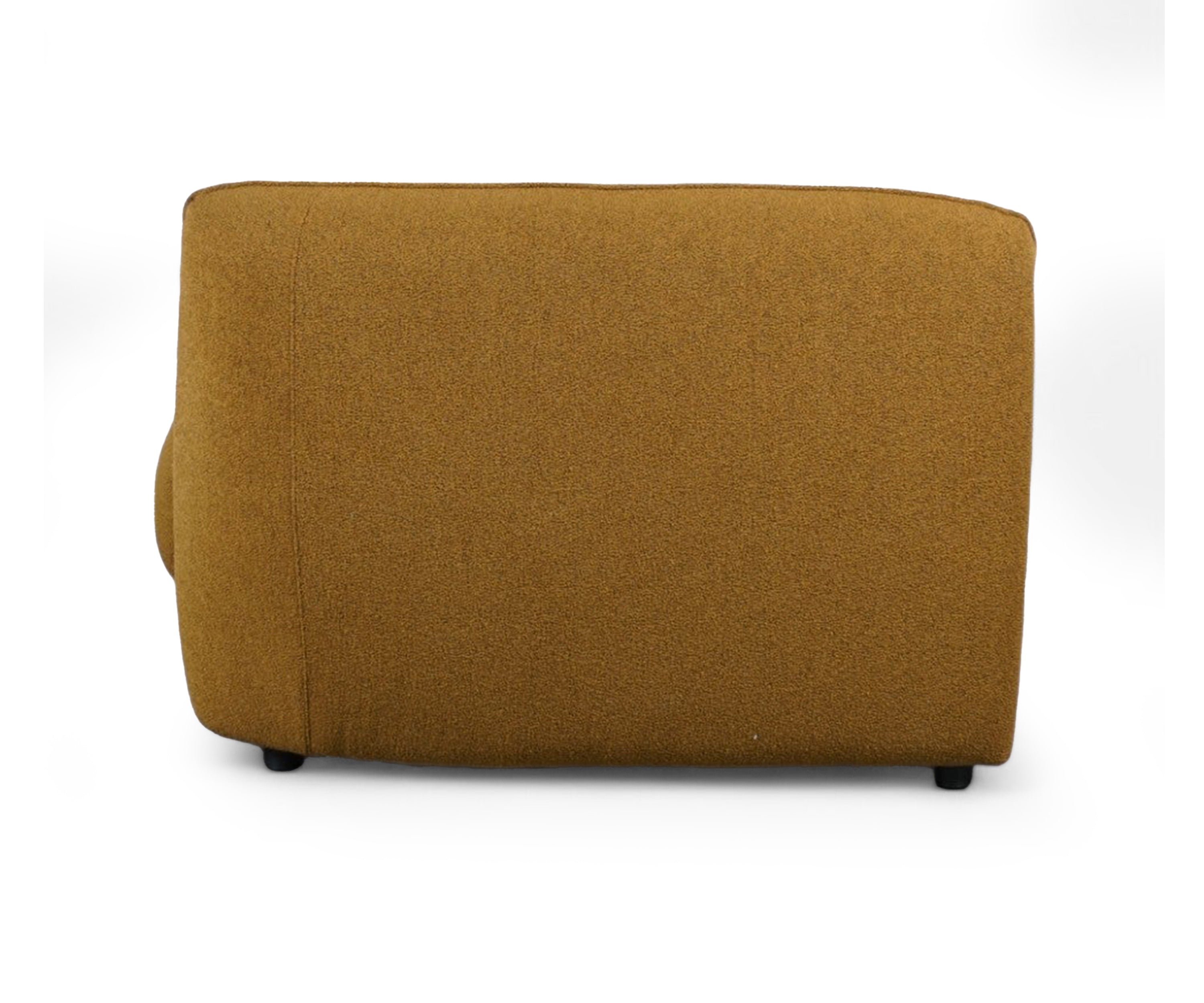Curved End Bouclé 3 Seater Sofa