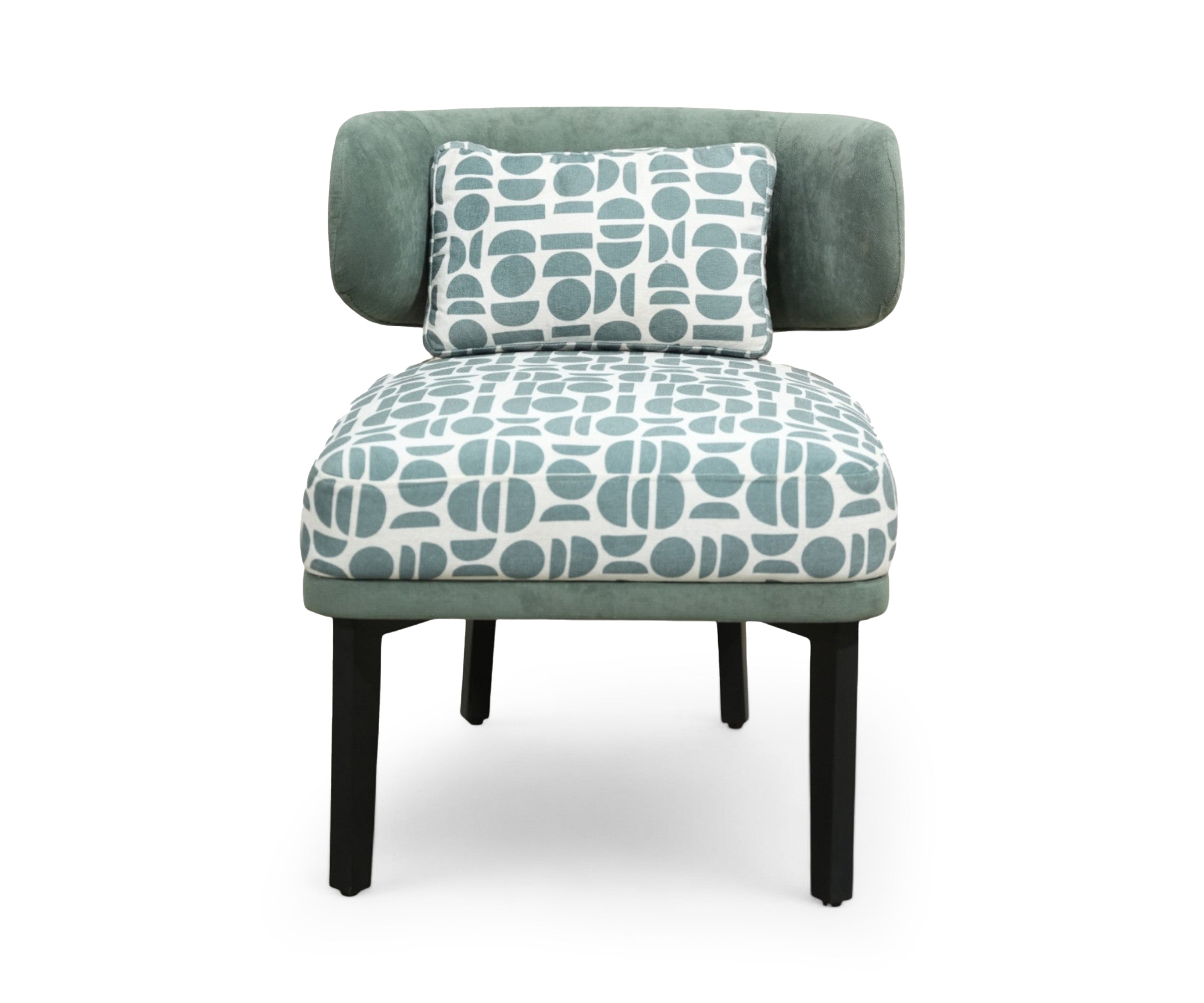 Sage Cotton Printed Accent Chair