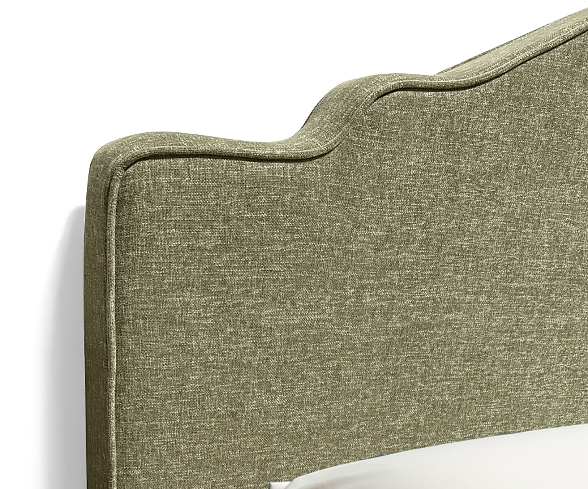 Camille Upholstered Acacia Wood Bed