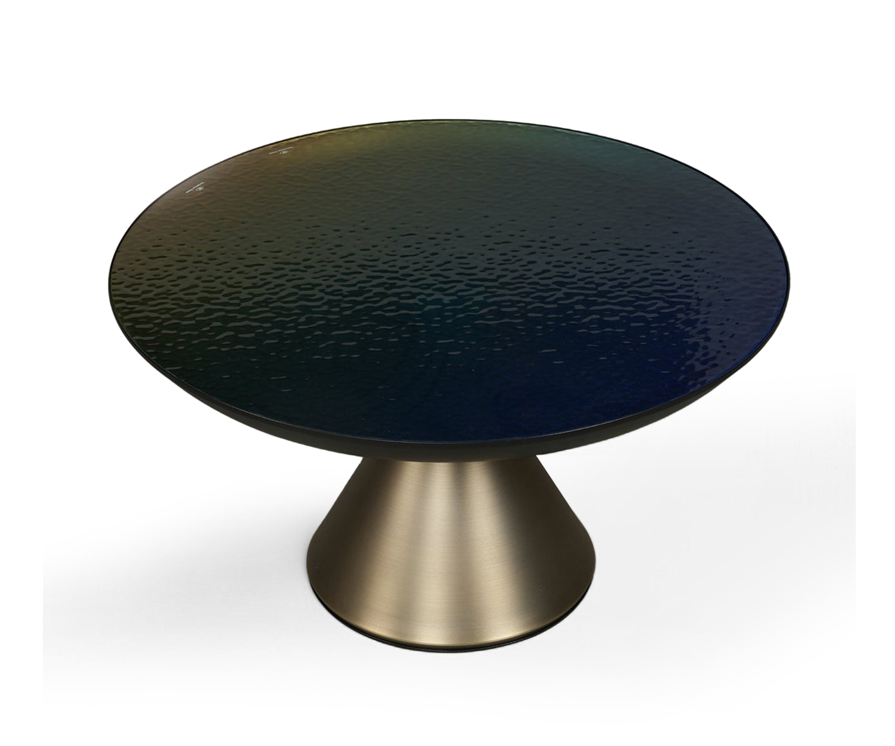Black Glass Top Brass Nesting Coffee Table Set of 2