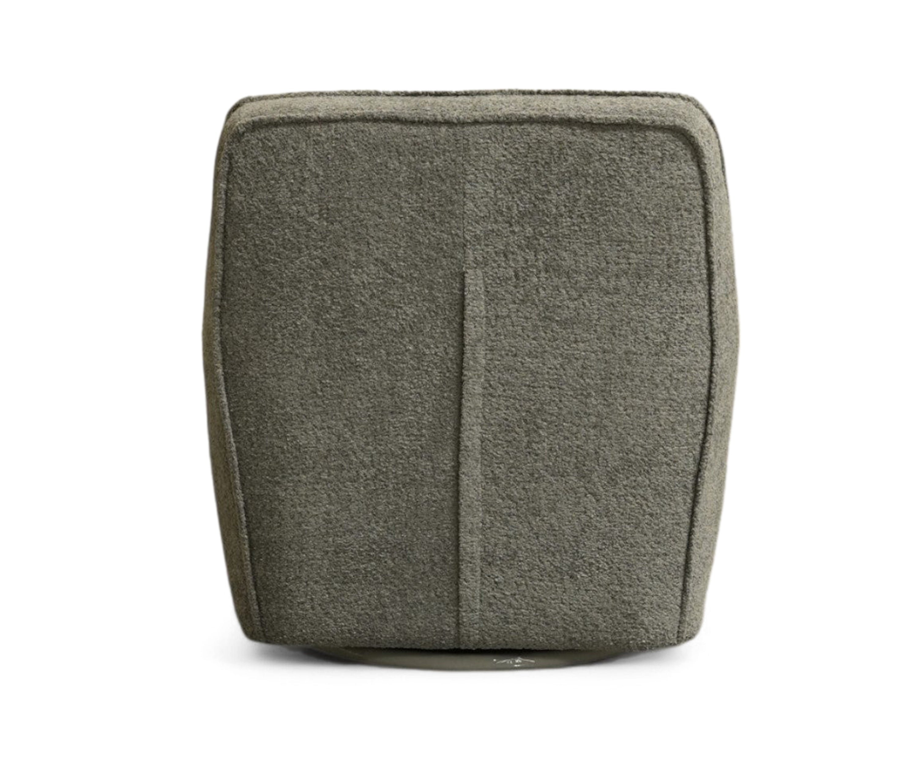 Contour Bouclé Swivel Gray Lounge Chair