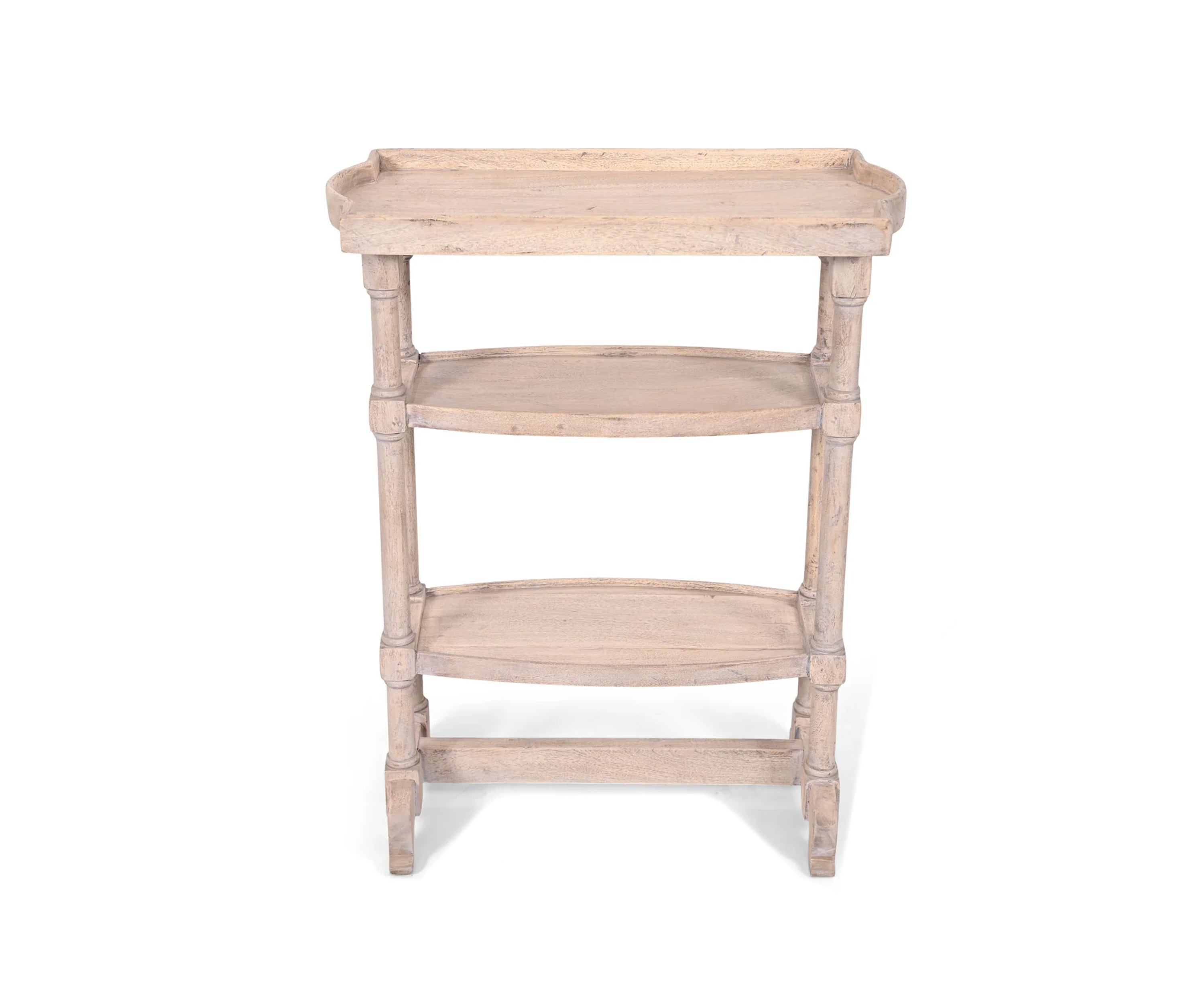 Rustic Solid Wood 3 Tier Tray Top Display Shelf