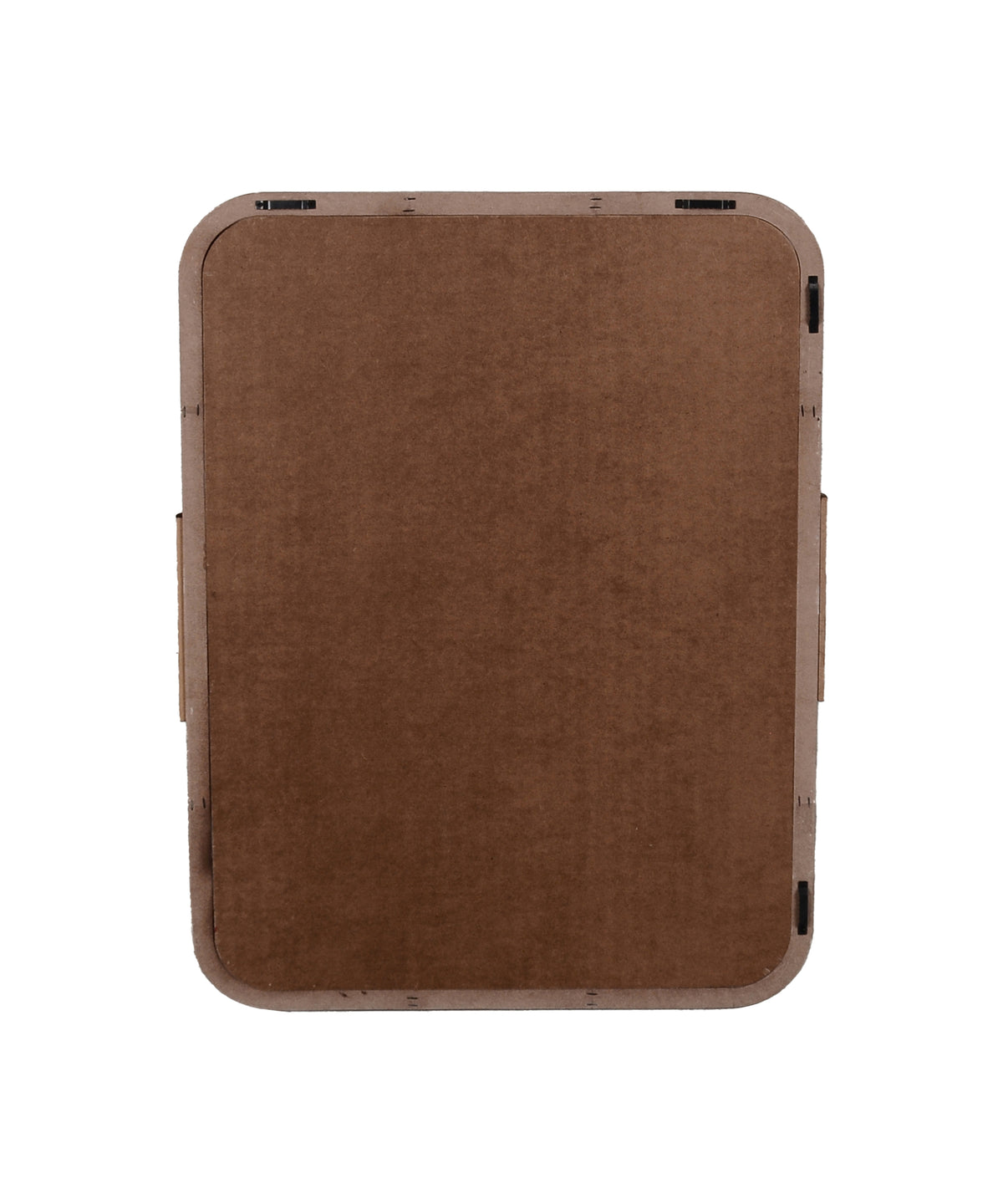 Brown Rectangle Wall Mirror with Contrast Accents
