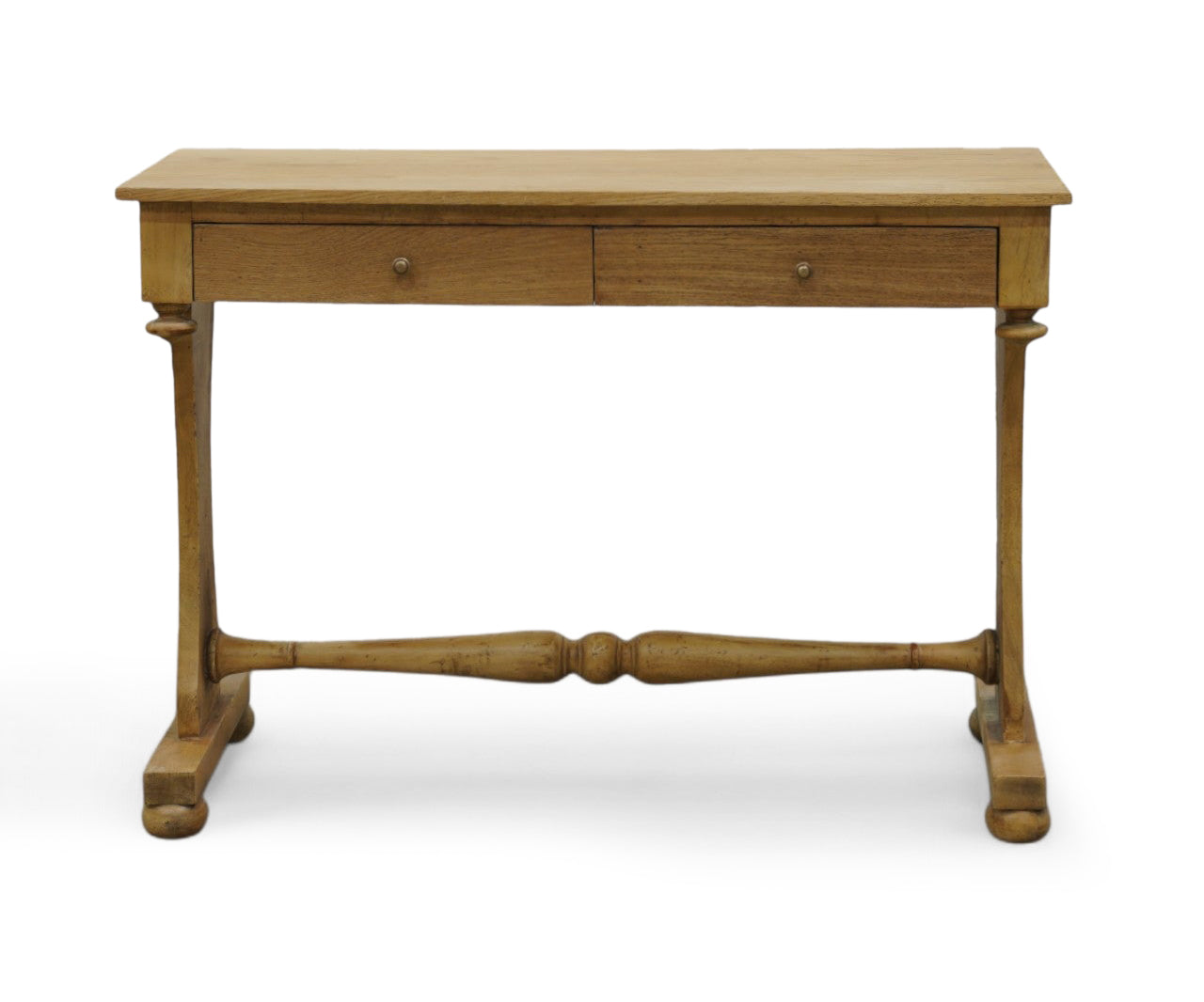 Heritage Wood Study Table with 2 Drawers and Trestle Base