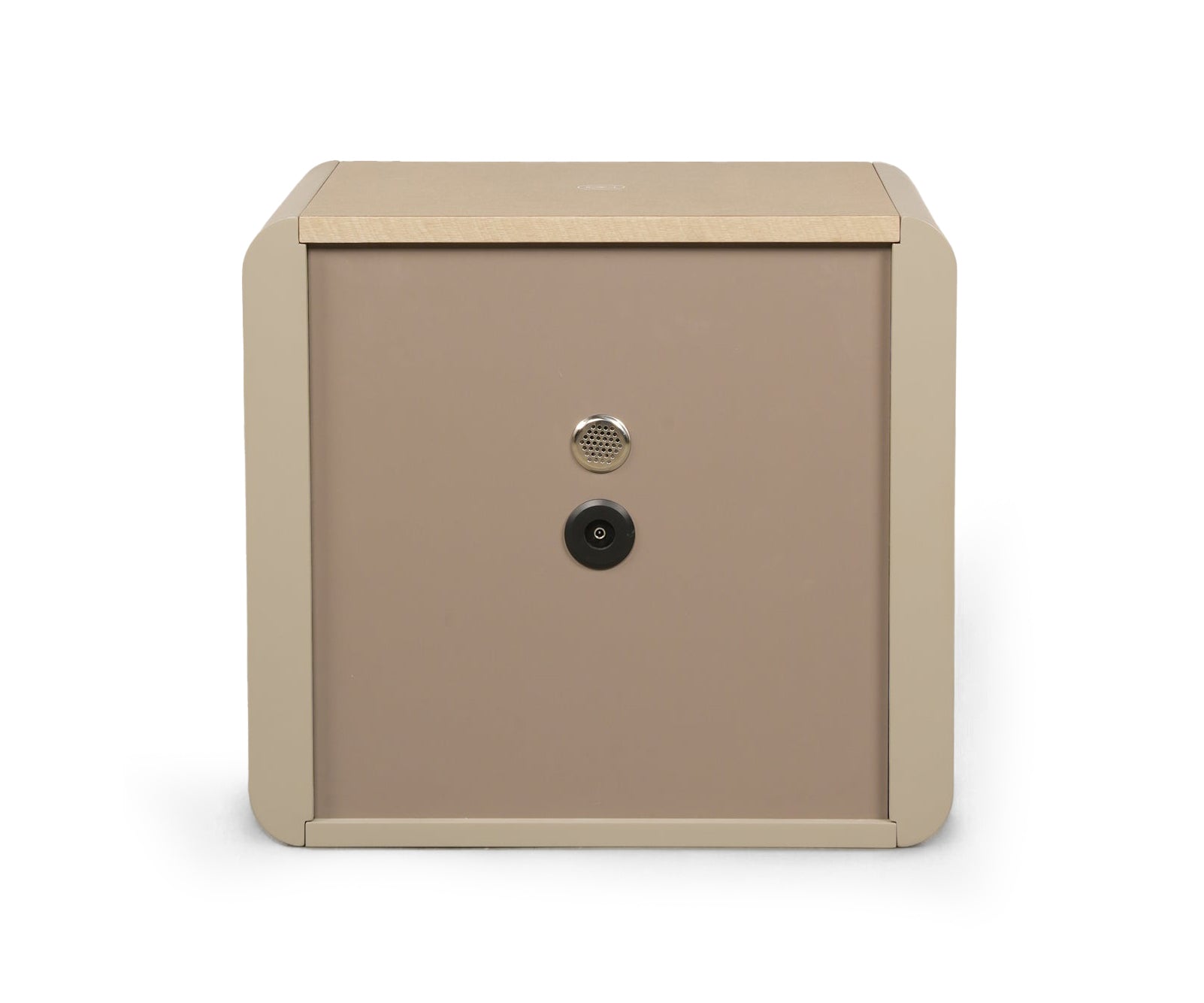 Taupe Curve 2-Drawer Bed Side Table