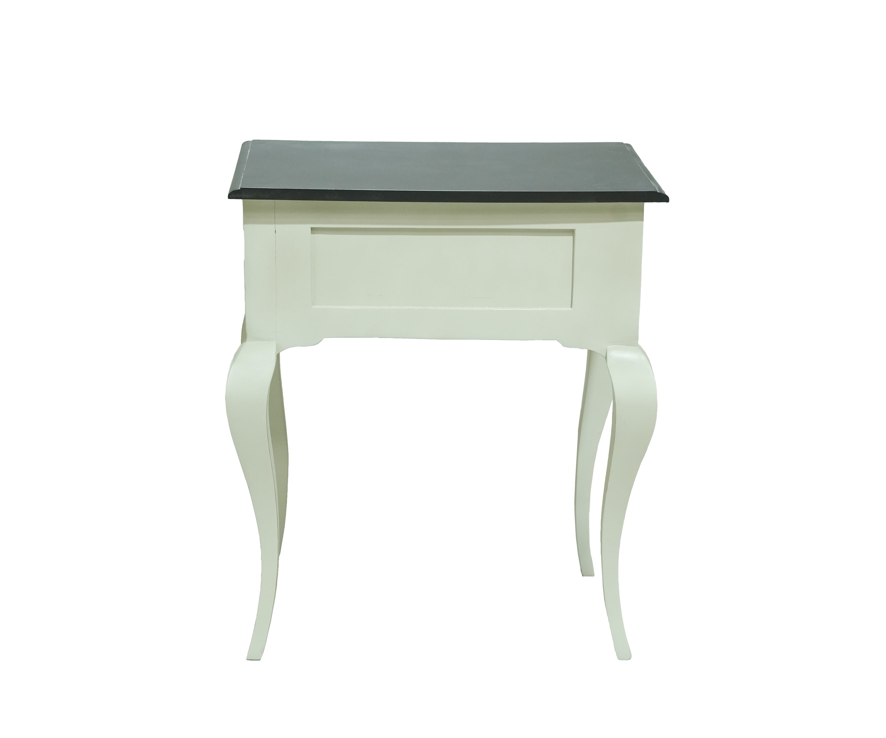 English Bedside Table with Drawer in Dual Tone Finish