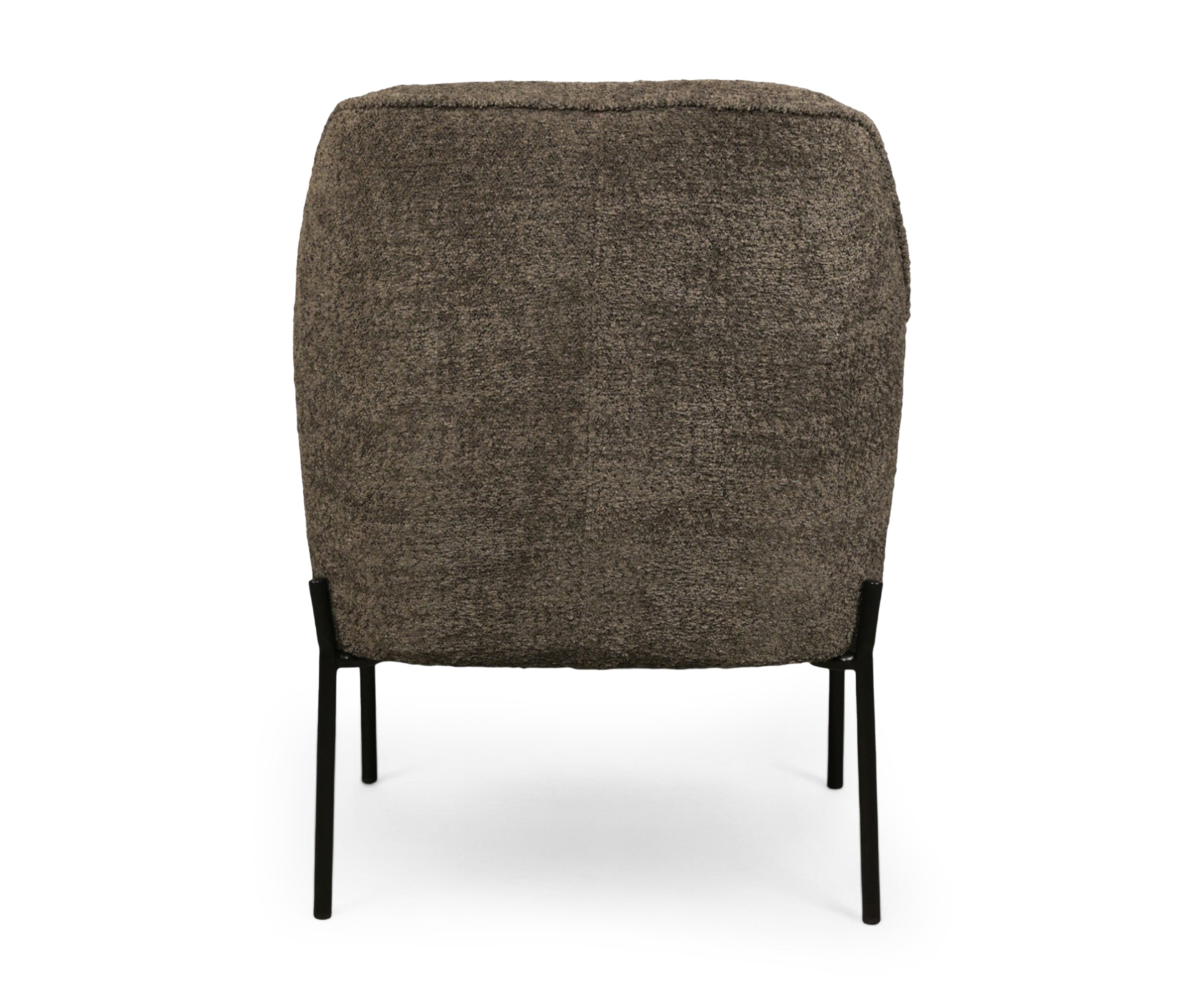 Charcoal Bouclé Accent Arm Chair with Metal Legs