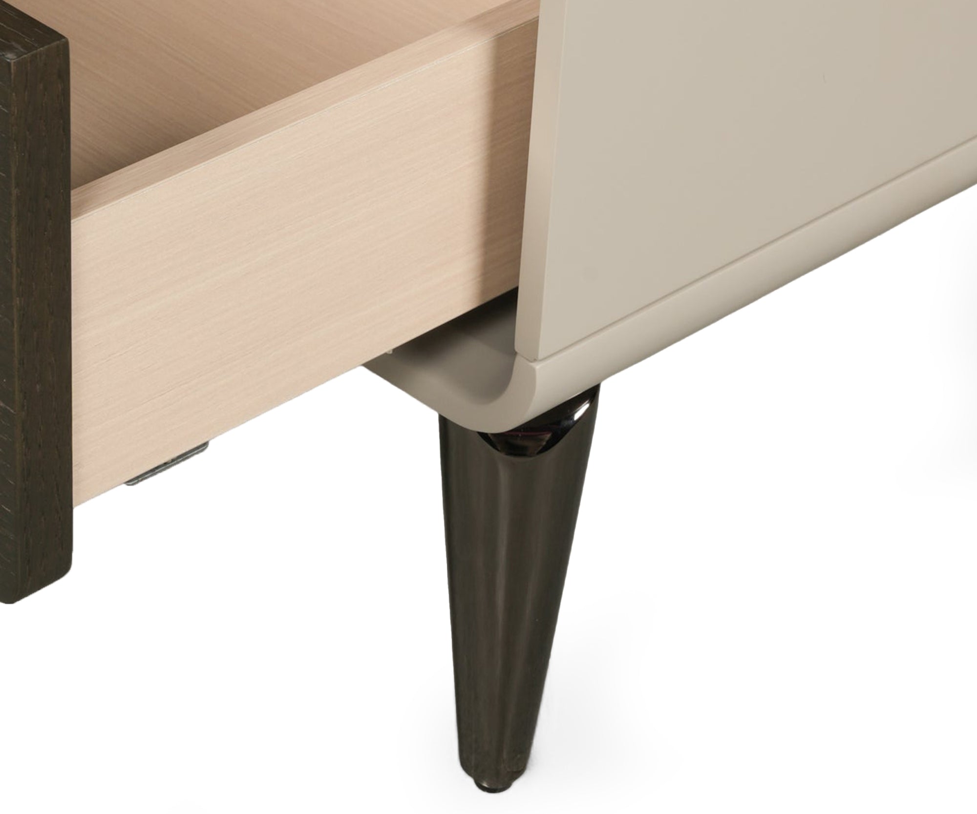Taupe Smart Charge Bed Side Table with Drawer