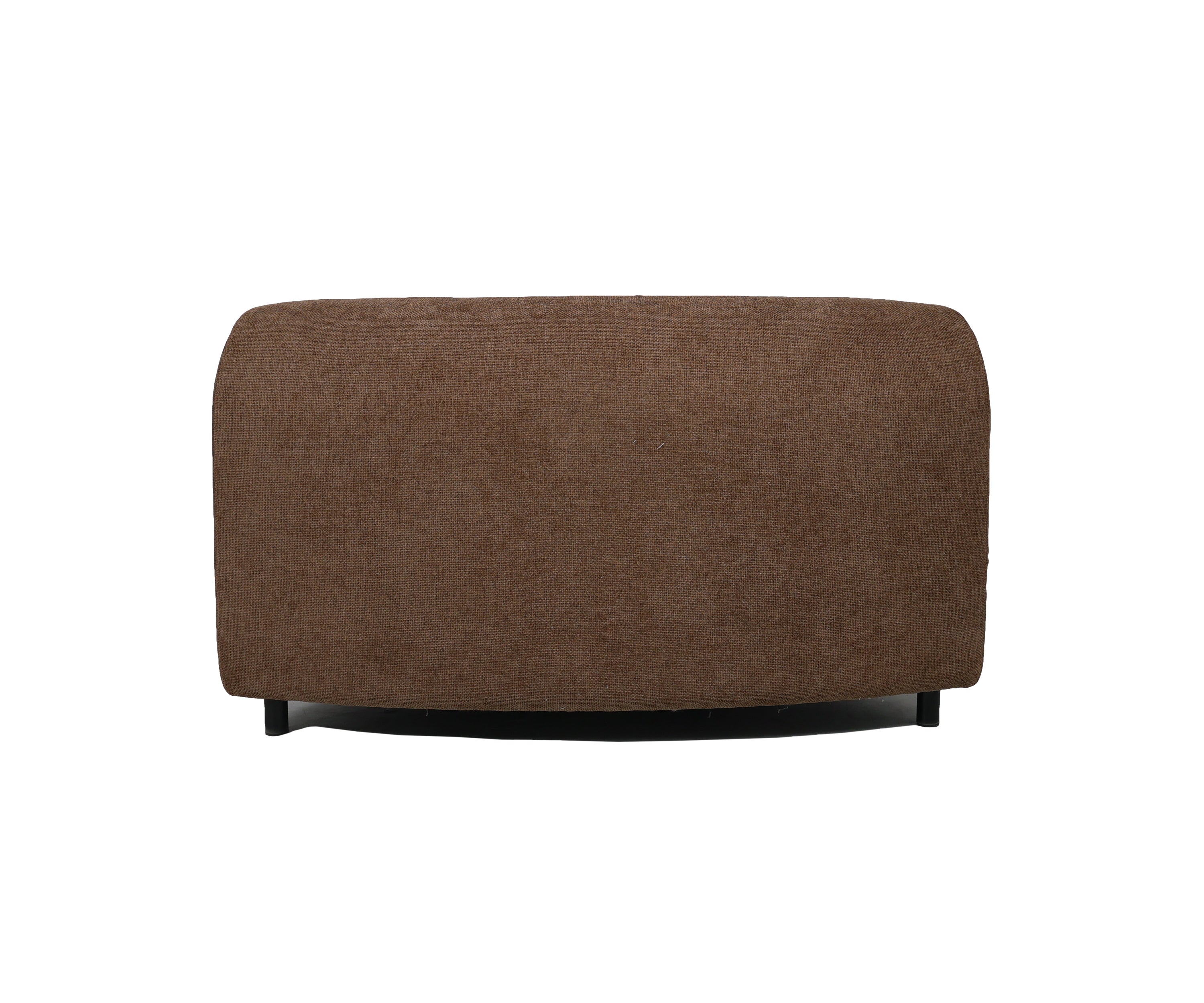 Bouclé Curved Sectional Sofa in Warm Mocha Brown