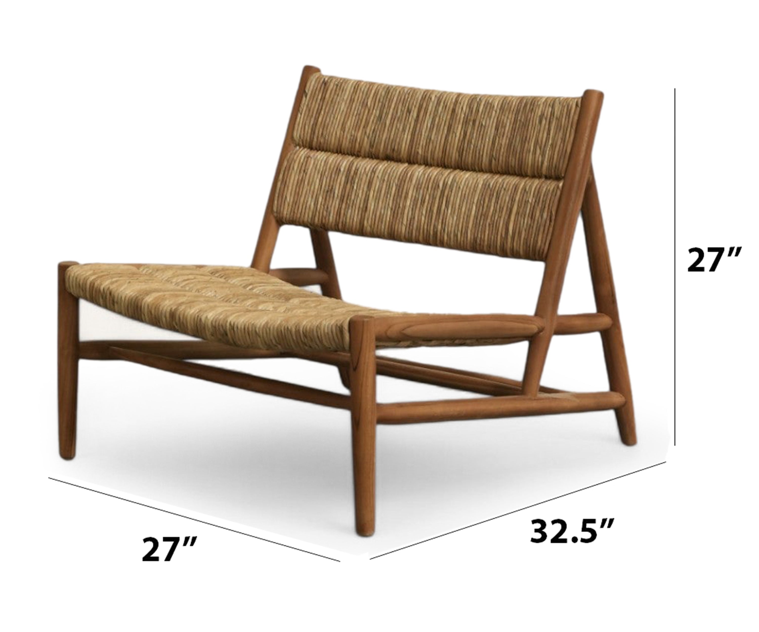 Teak Wood Rope Lounge Chair