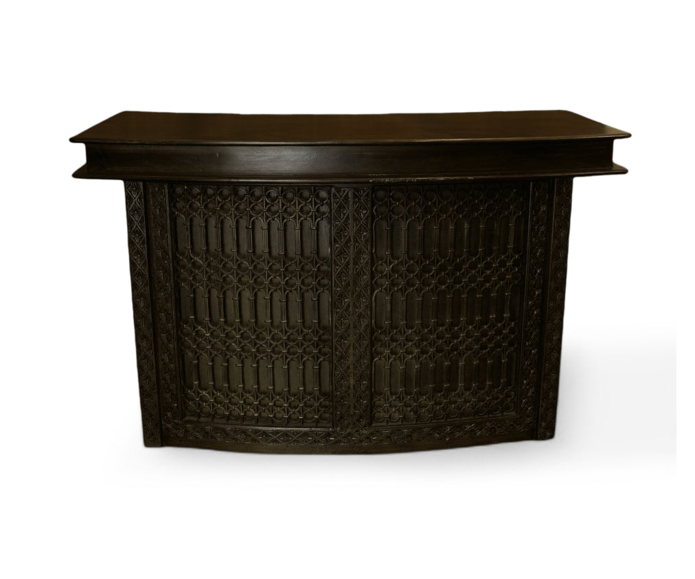 Bar Counter With Metal Grill_back_view