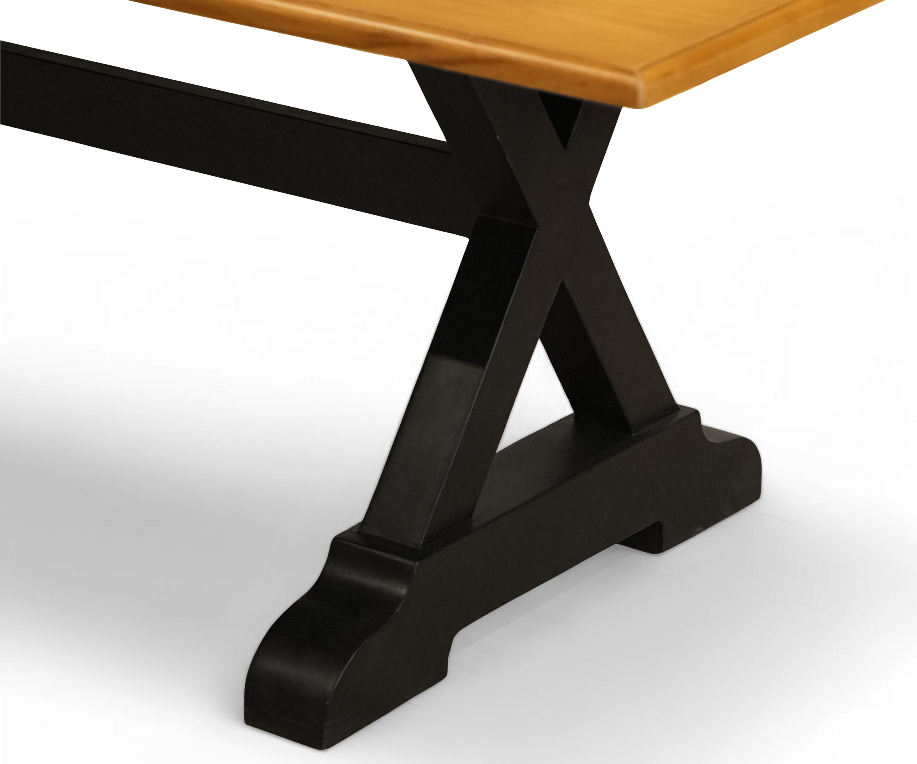 Rustic Wood Trestle 6 seater Dining Table