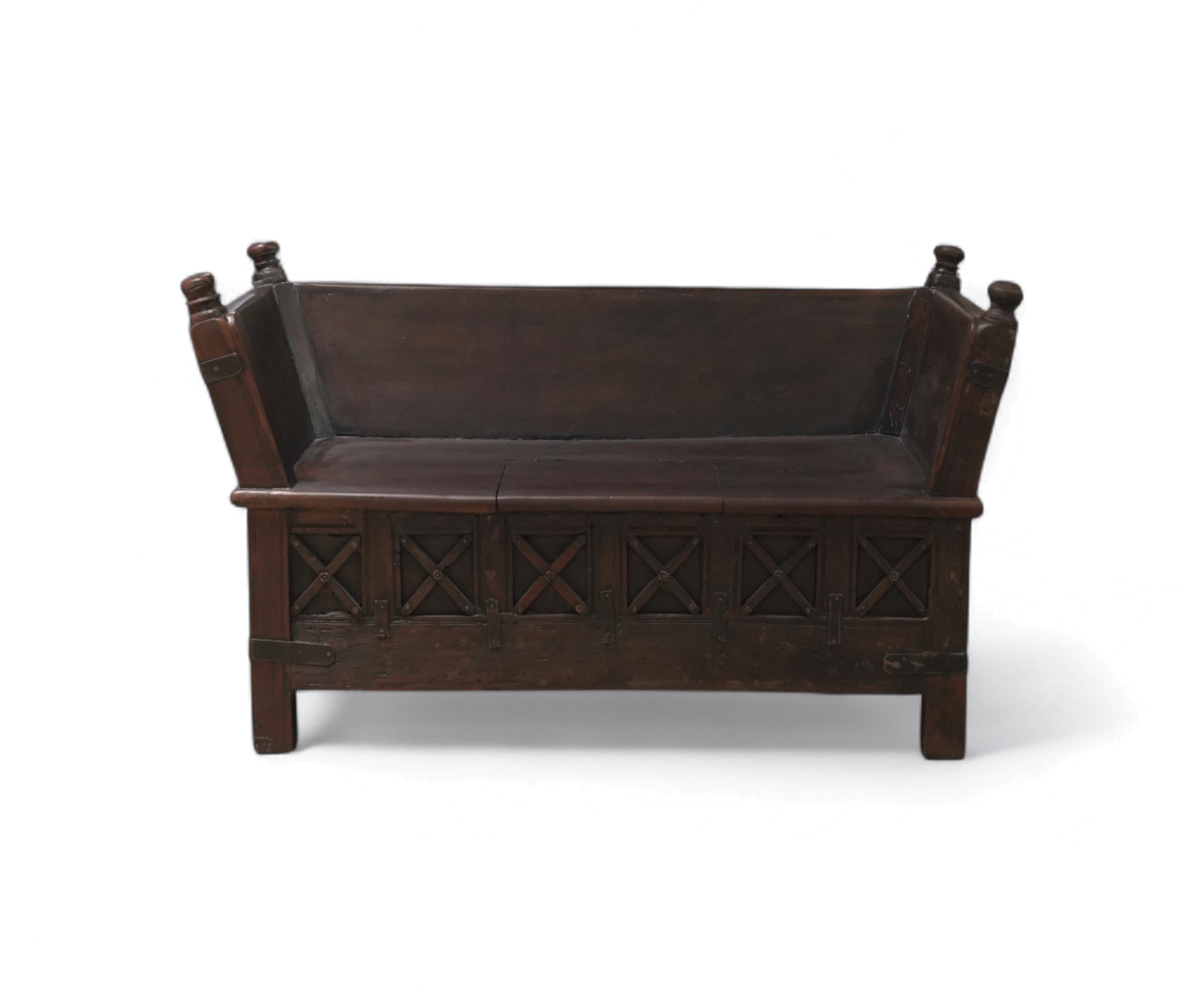 Wooden Box Settle Storage Bench
