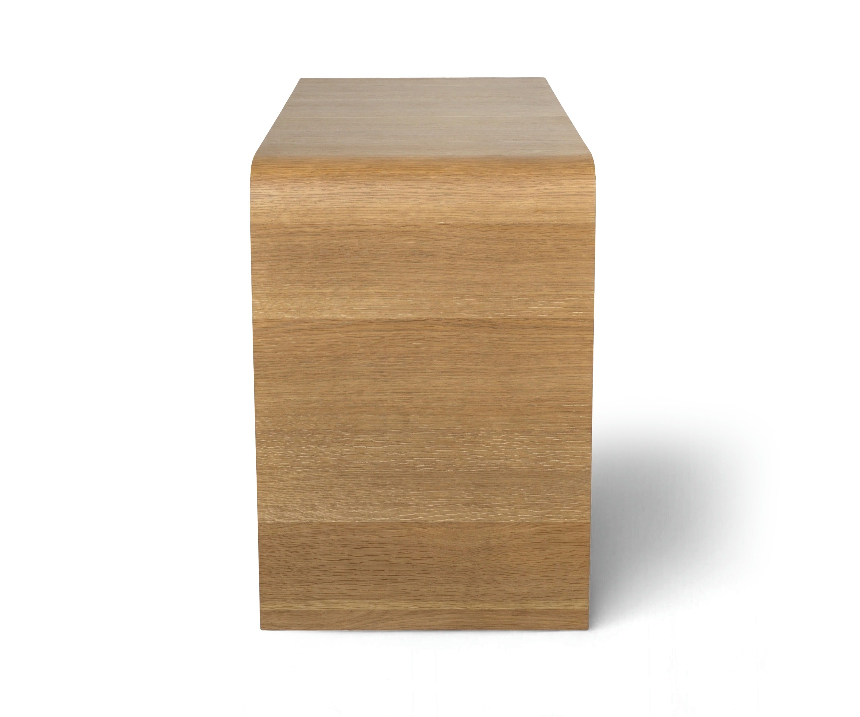 Modern Wooden Study Table with Curved Waterfall Design and 2 Drawers