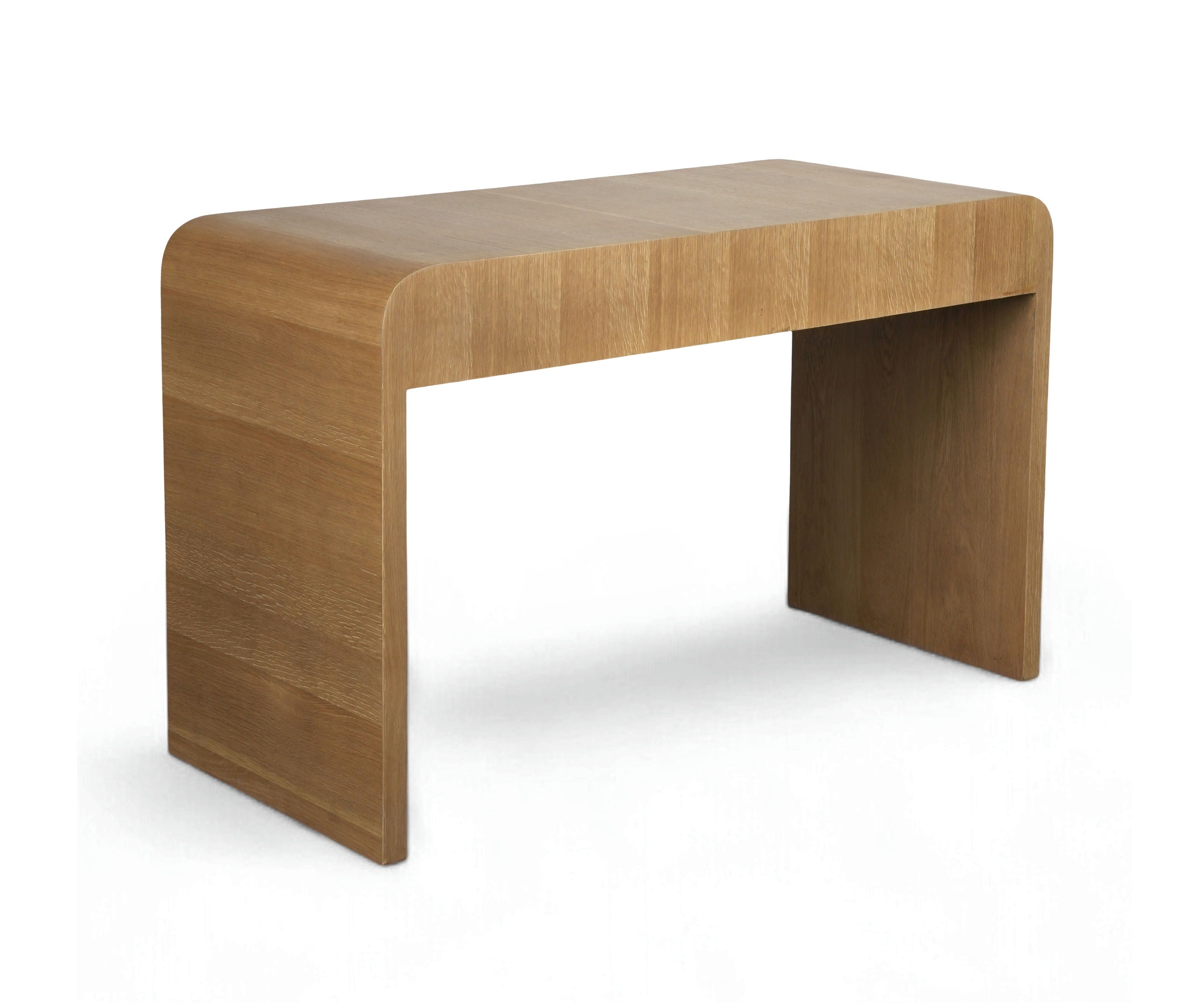 Modern Wooden Study Table with Curved Waterfall Design and 2 Drawers