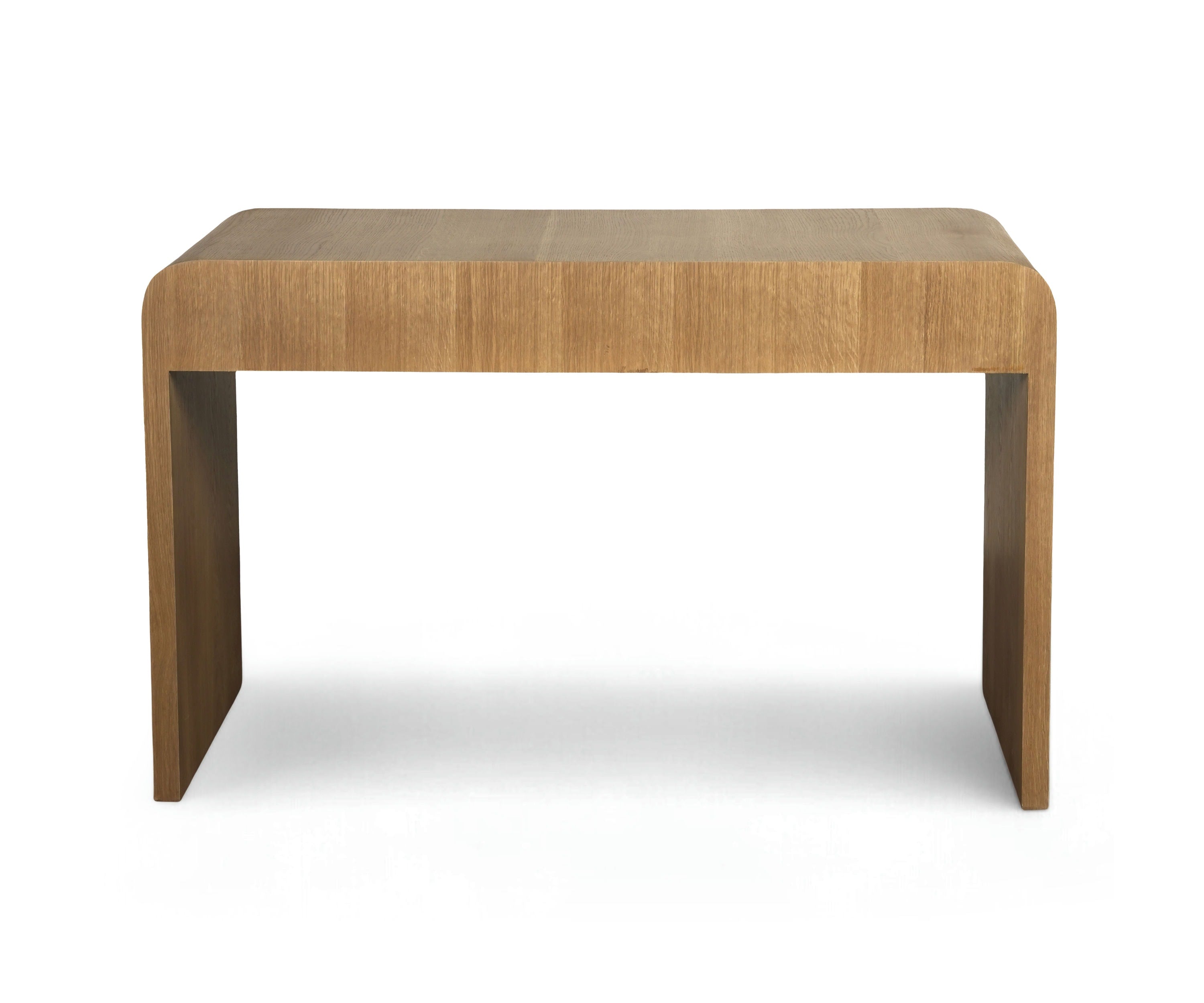 Modern Wooden Study Table with Curved Waterfall Design and 2 Drawers