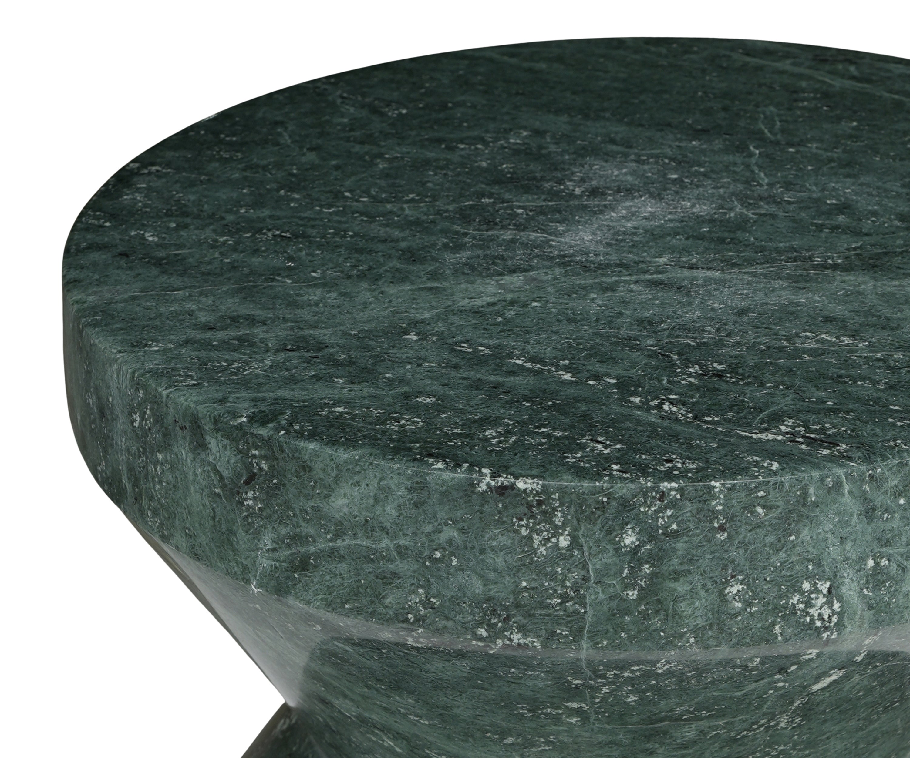 Green Marble Hourglass Side Table