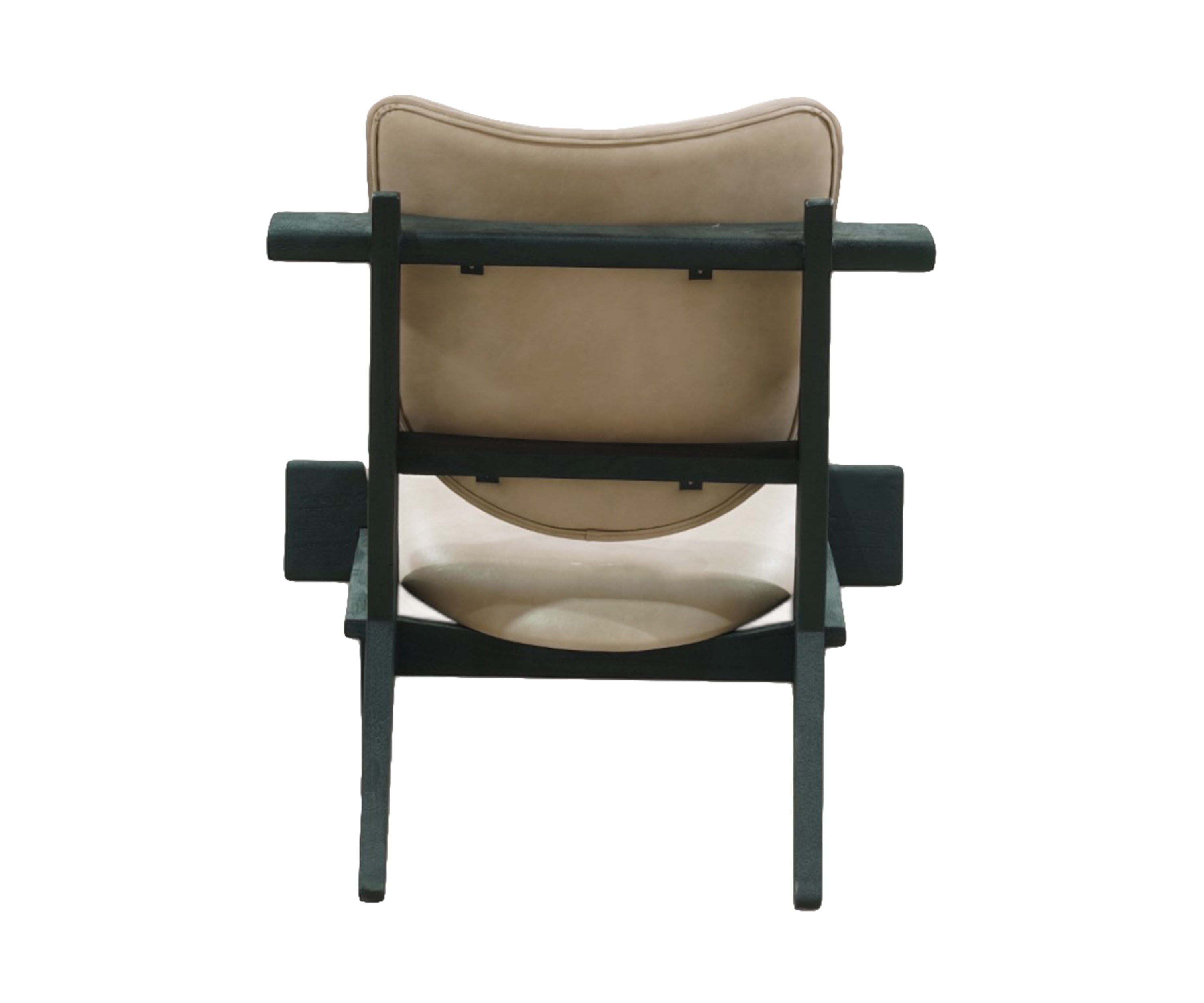 Matte Black Mid-Century Lounge Chair