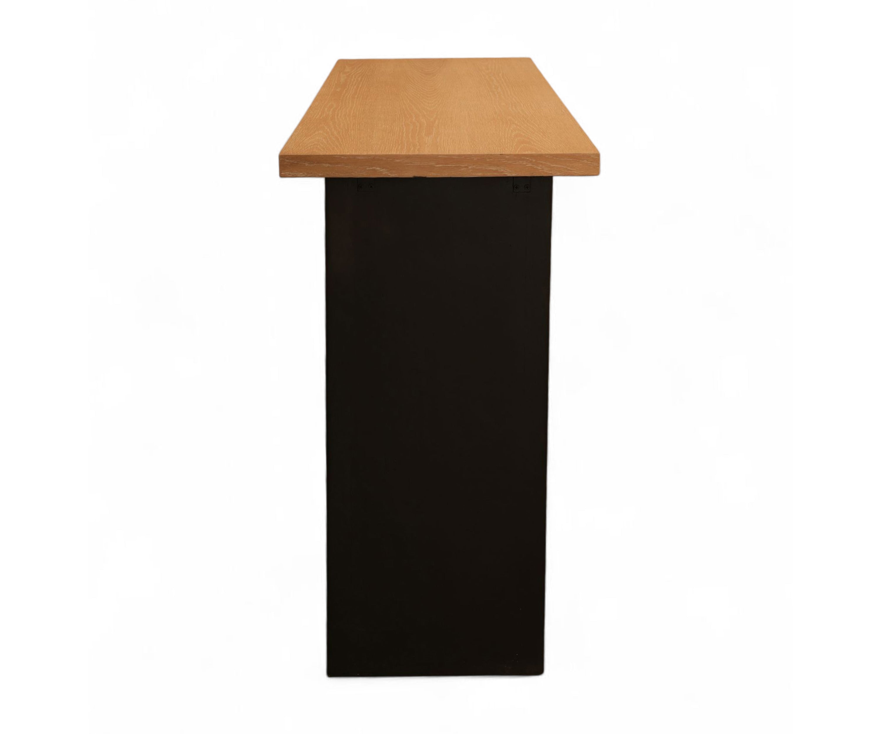 Designer Wooden Console Table with Sculpted Arch Base