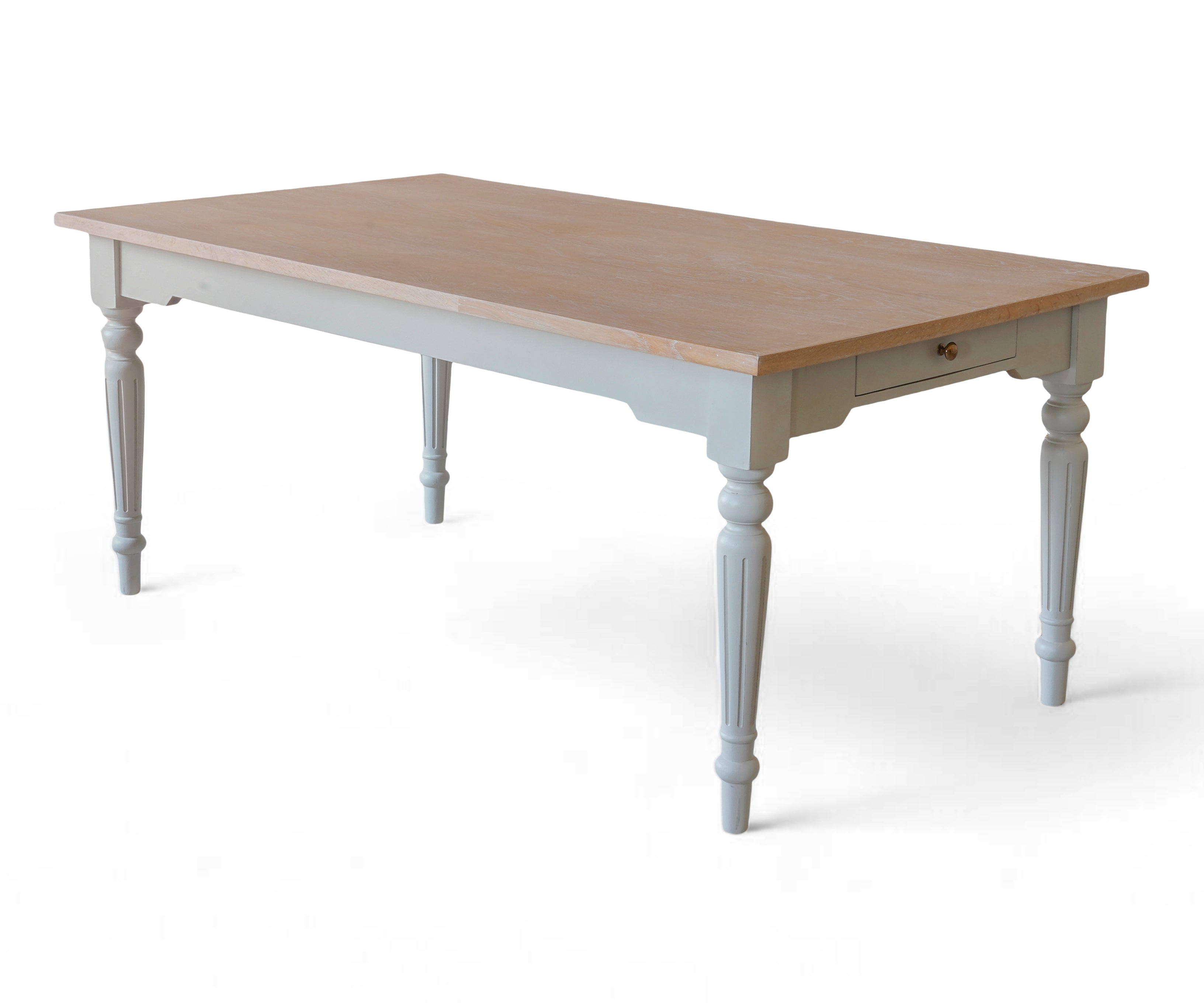 Farmhouse 6 Seater Dining Table with Drawer