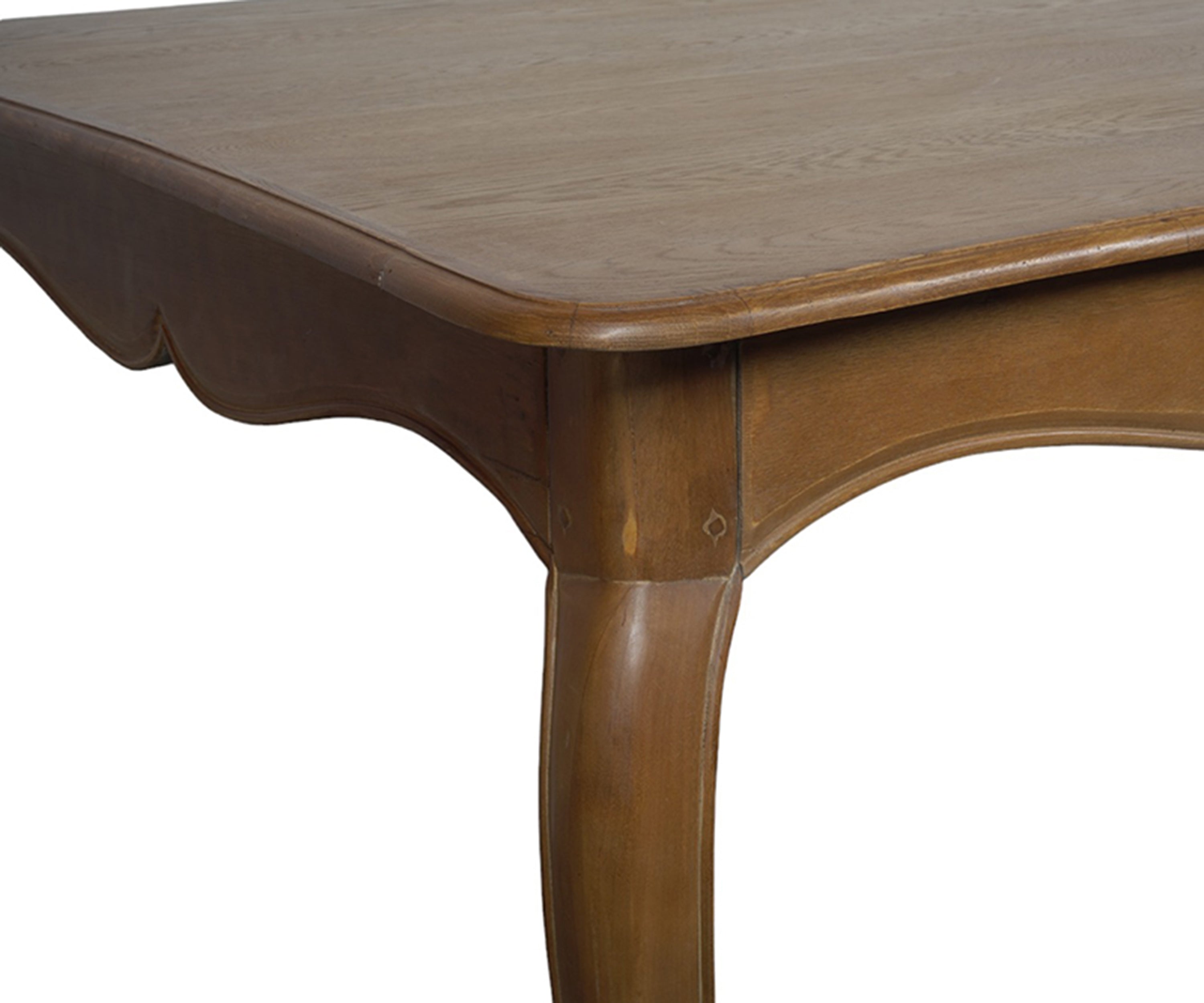 French Provincial Solid wood Rectangular Dining Table with Cabriole Legs