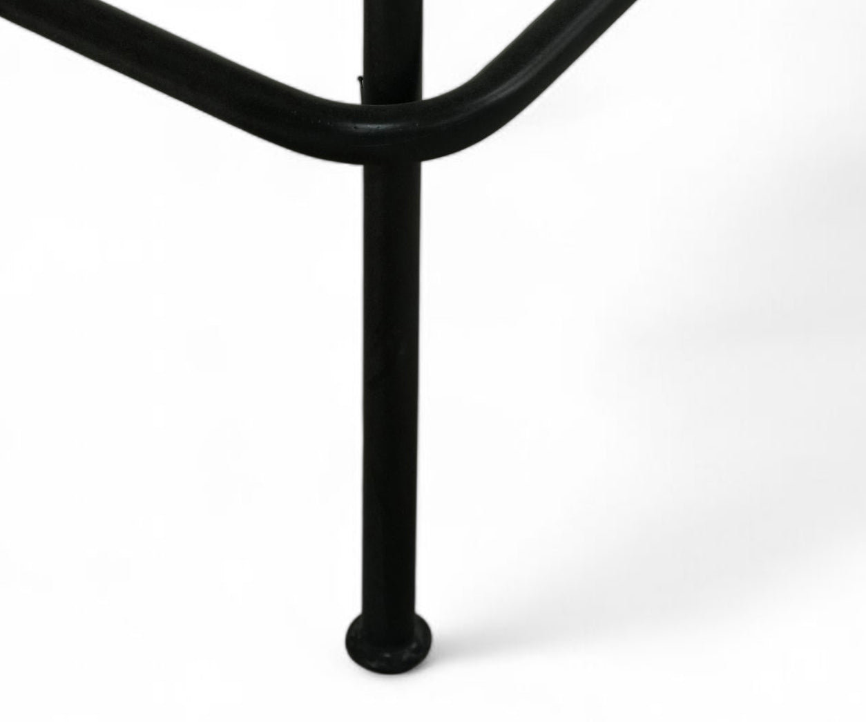 Natural Polyrope Bar Chair with Cushion and Black Metal Base
