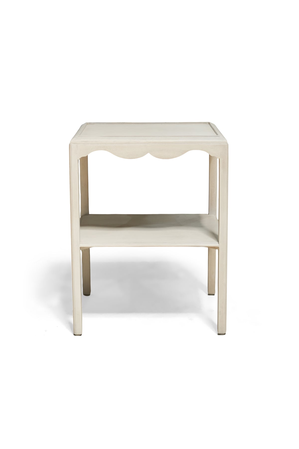 Ivory Wooden Two Tier Side Table