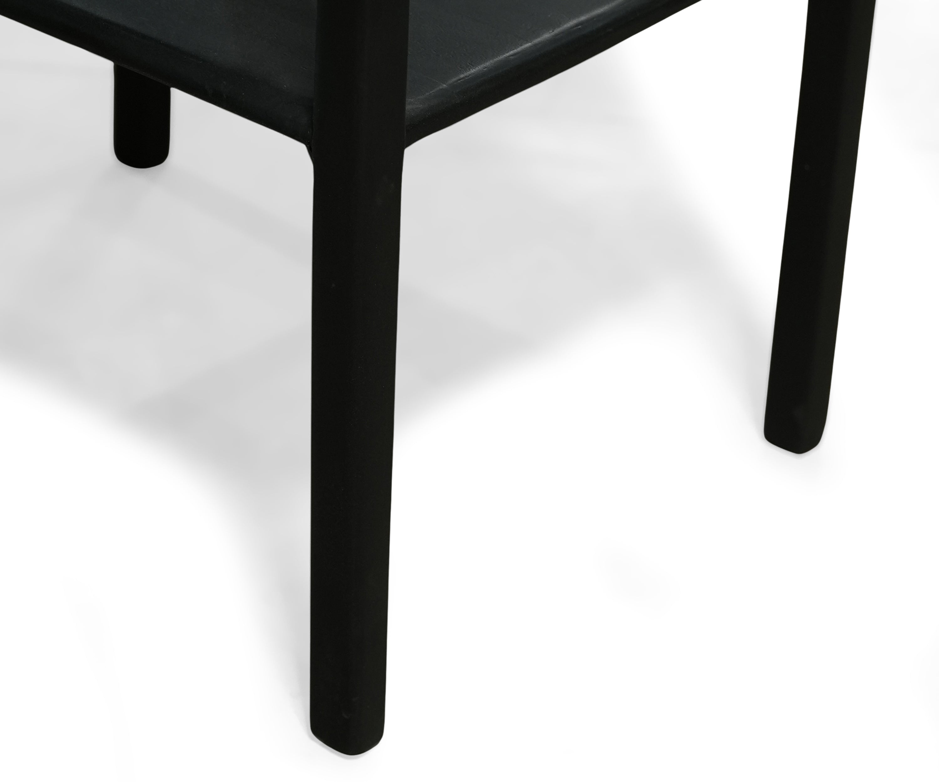 Black Wooden Two Tier Side Table