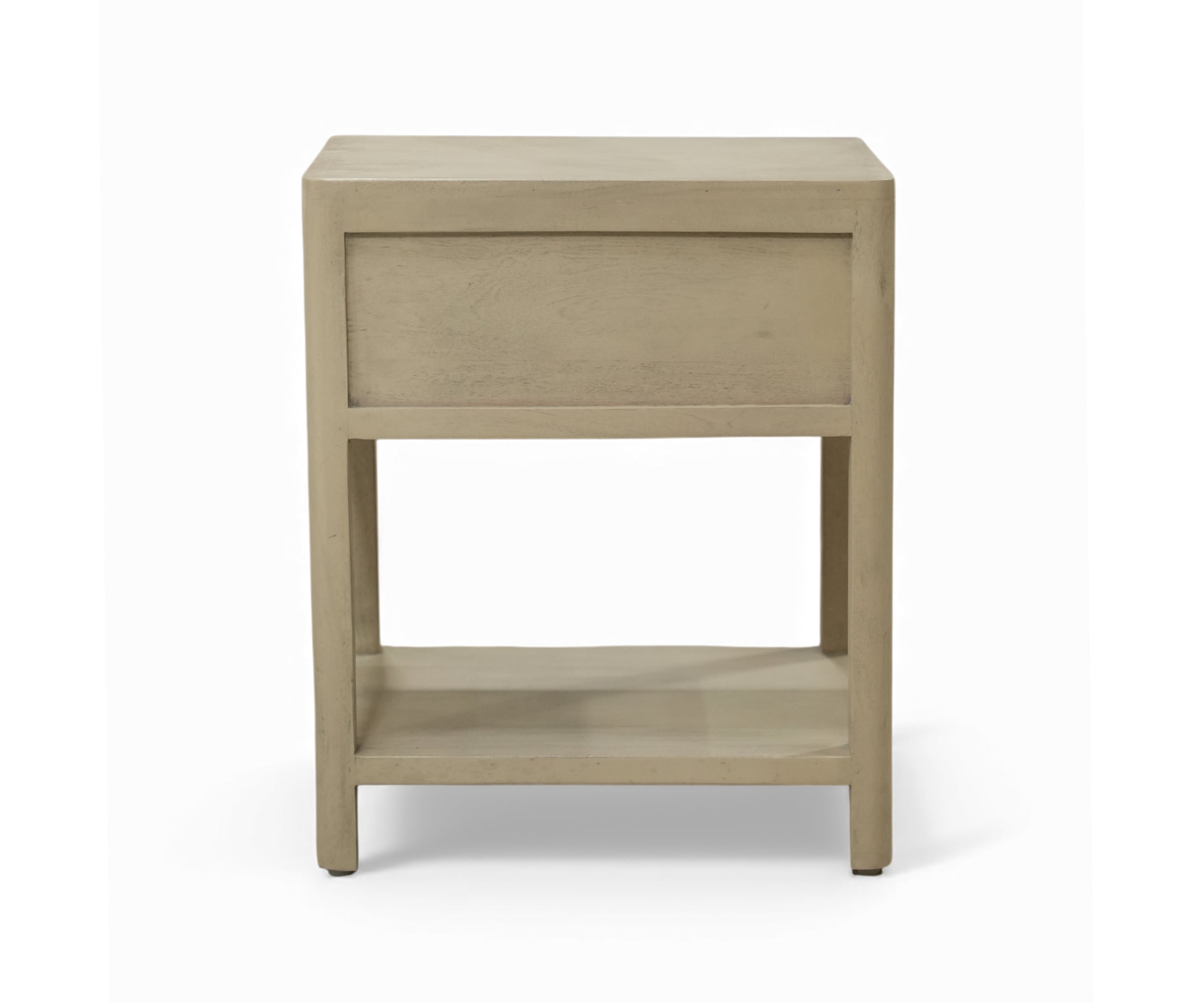 Sand Cane Front Bed Side Table with Open Shelf