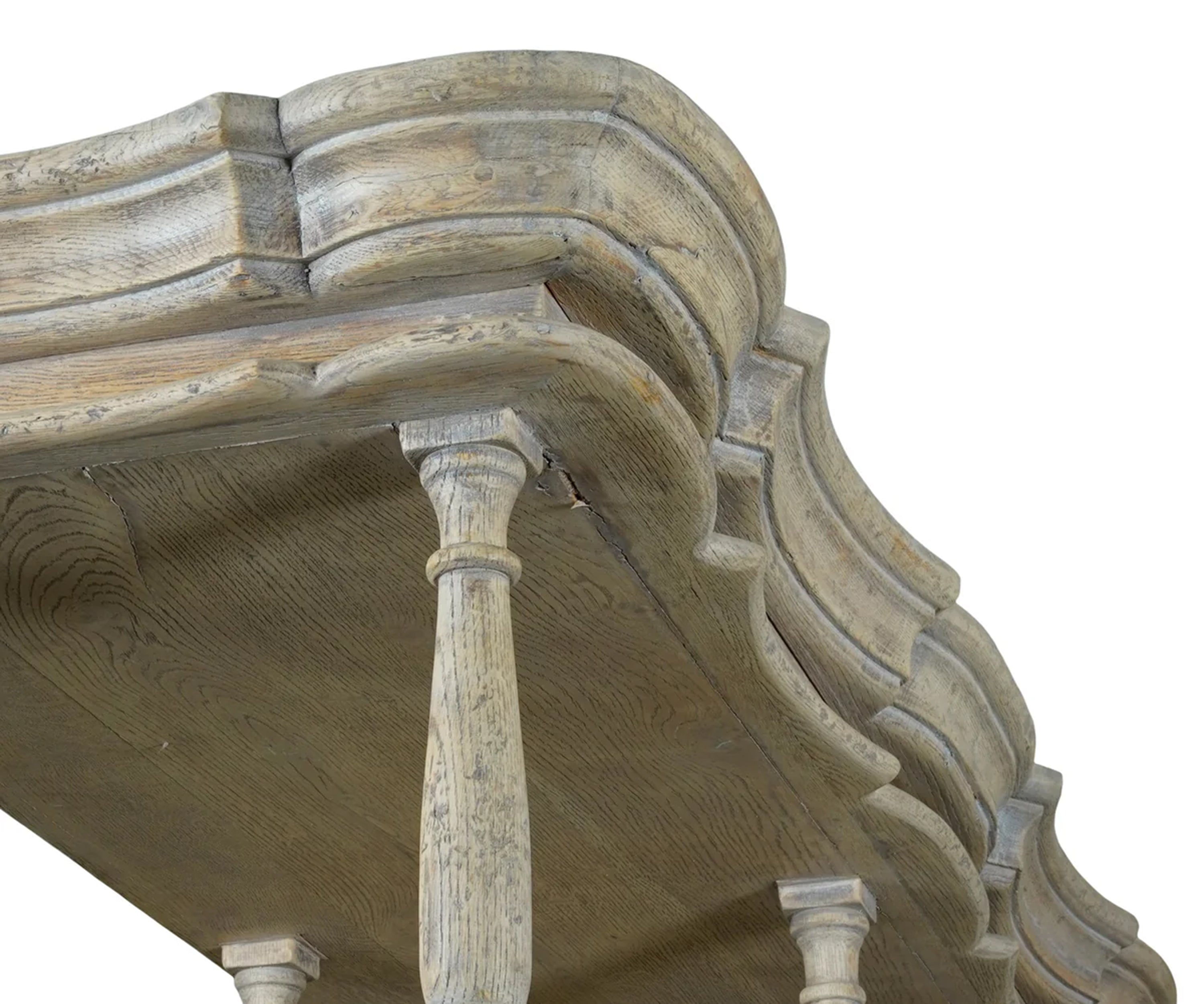 French Style Solid Wood Display Hutch Shelf Unit