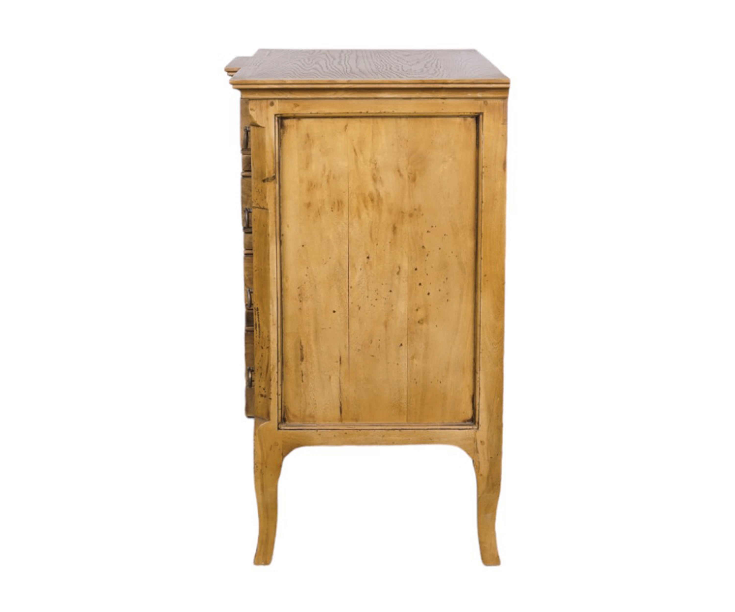 Mid Century Chest of Drawers in Distressed Wood Finish