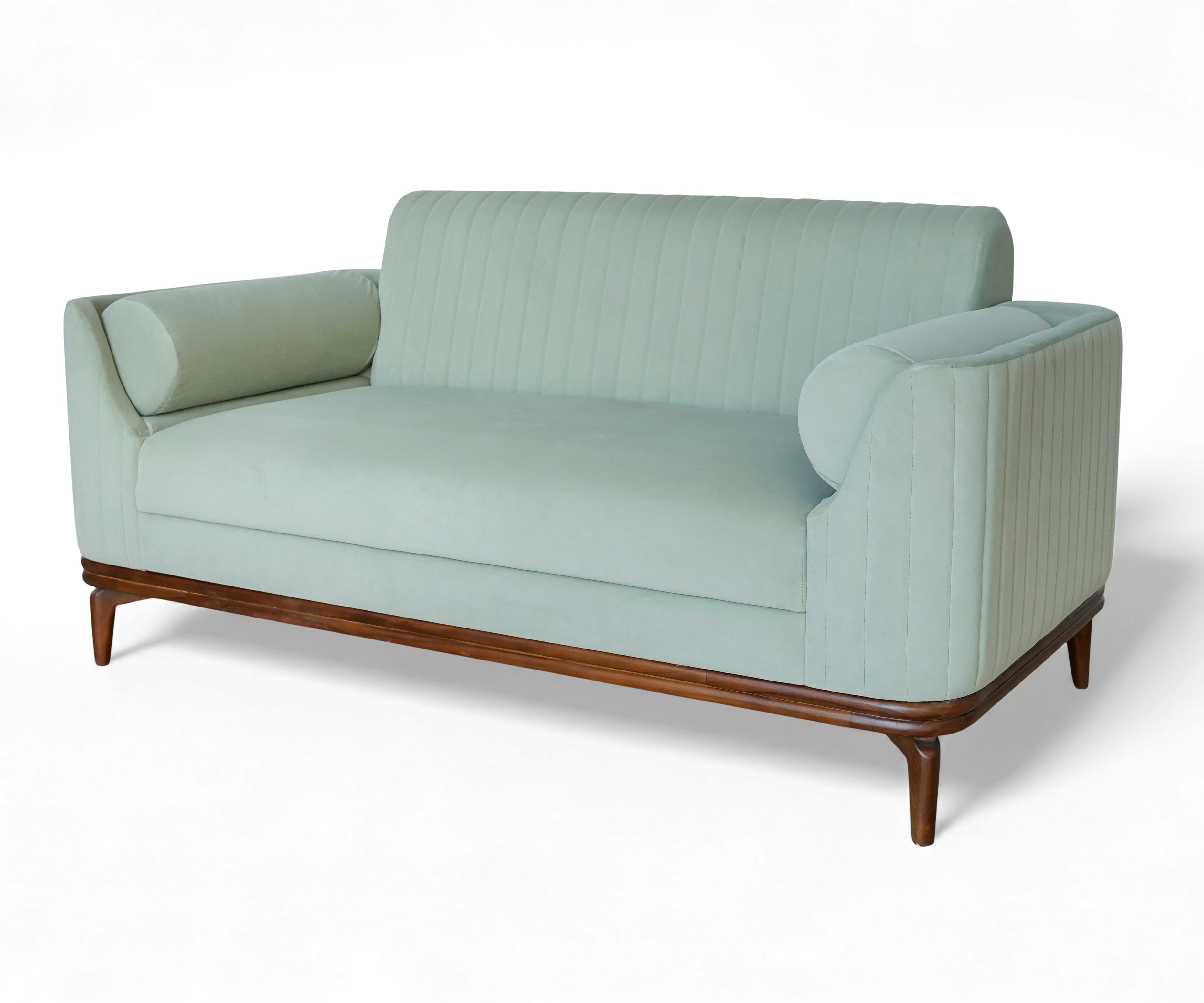 Curved Arm 2 Seater Channel Sofa