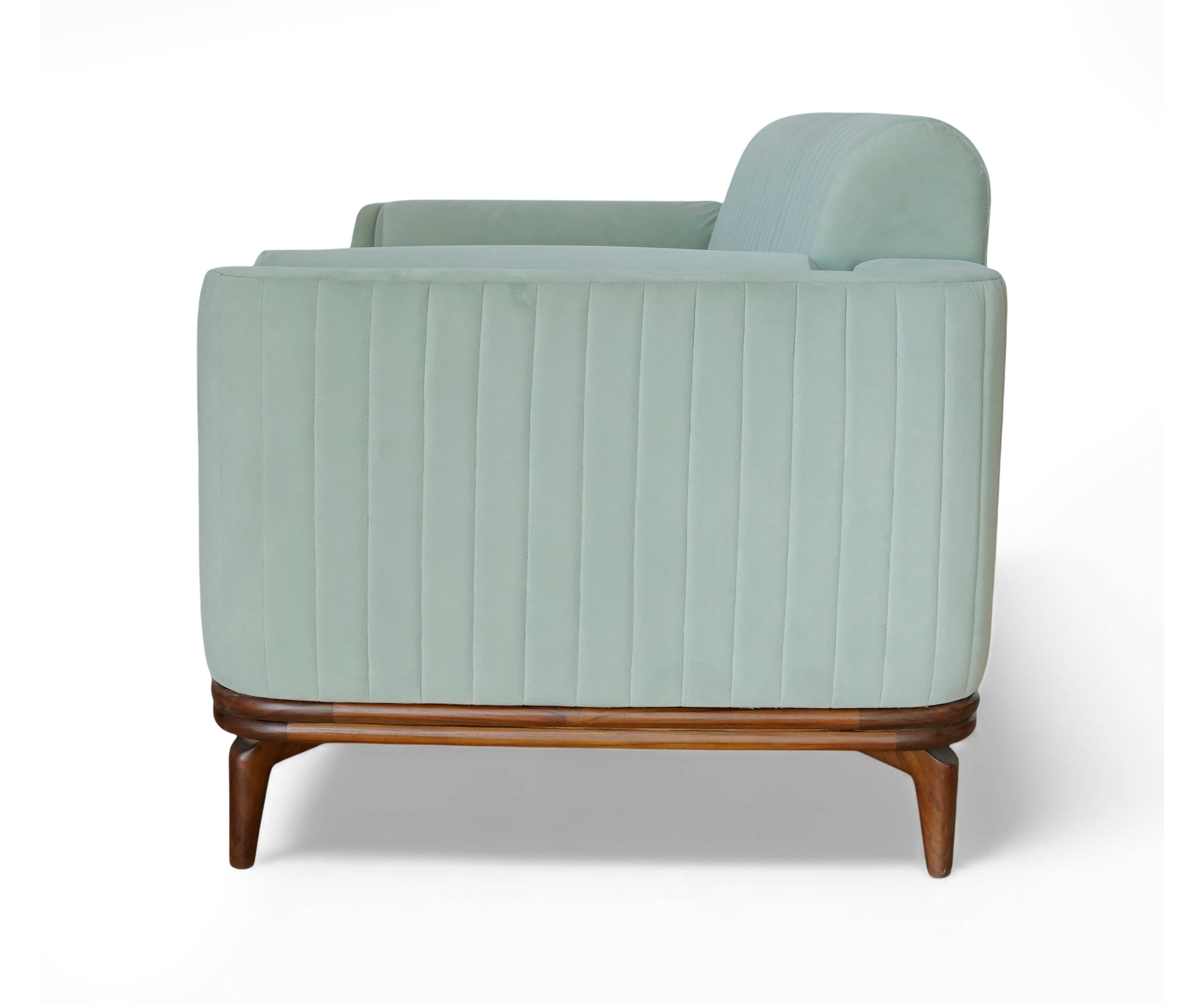 Curved Arm 2 Seater Channel Sofa