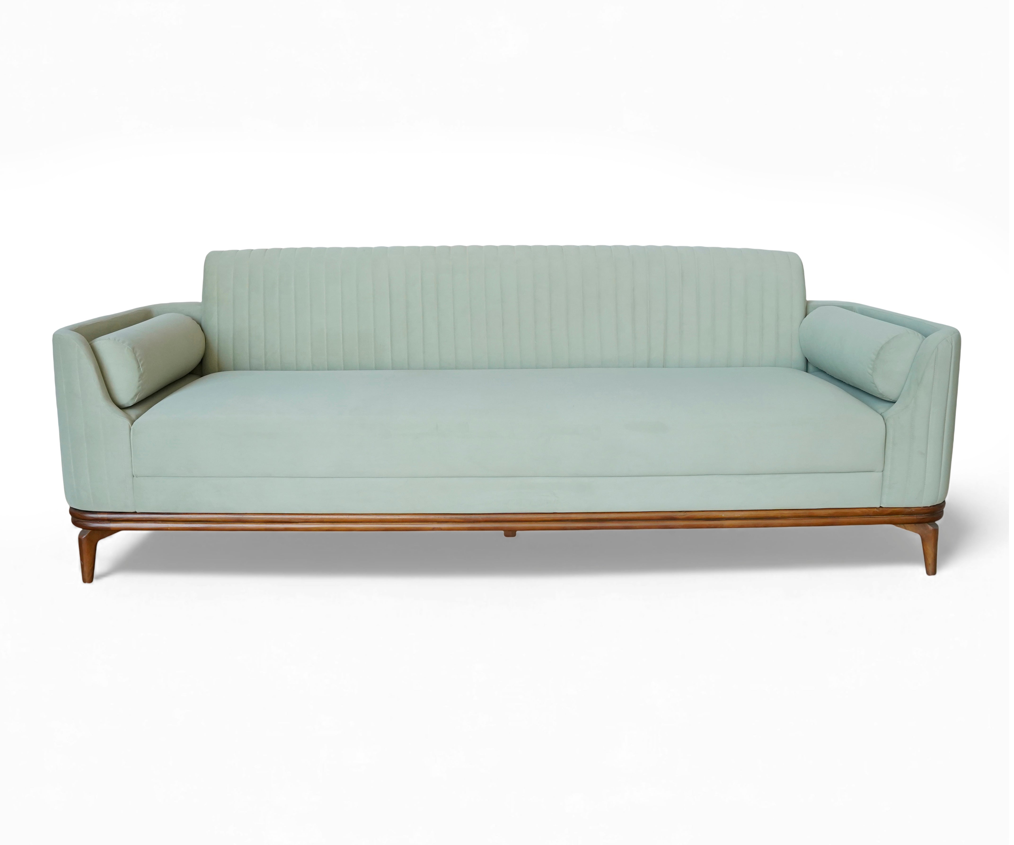 Curved Arm 3 Seater Channel Sofa