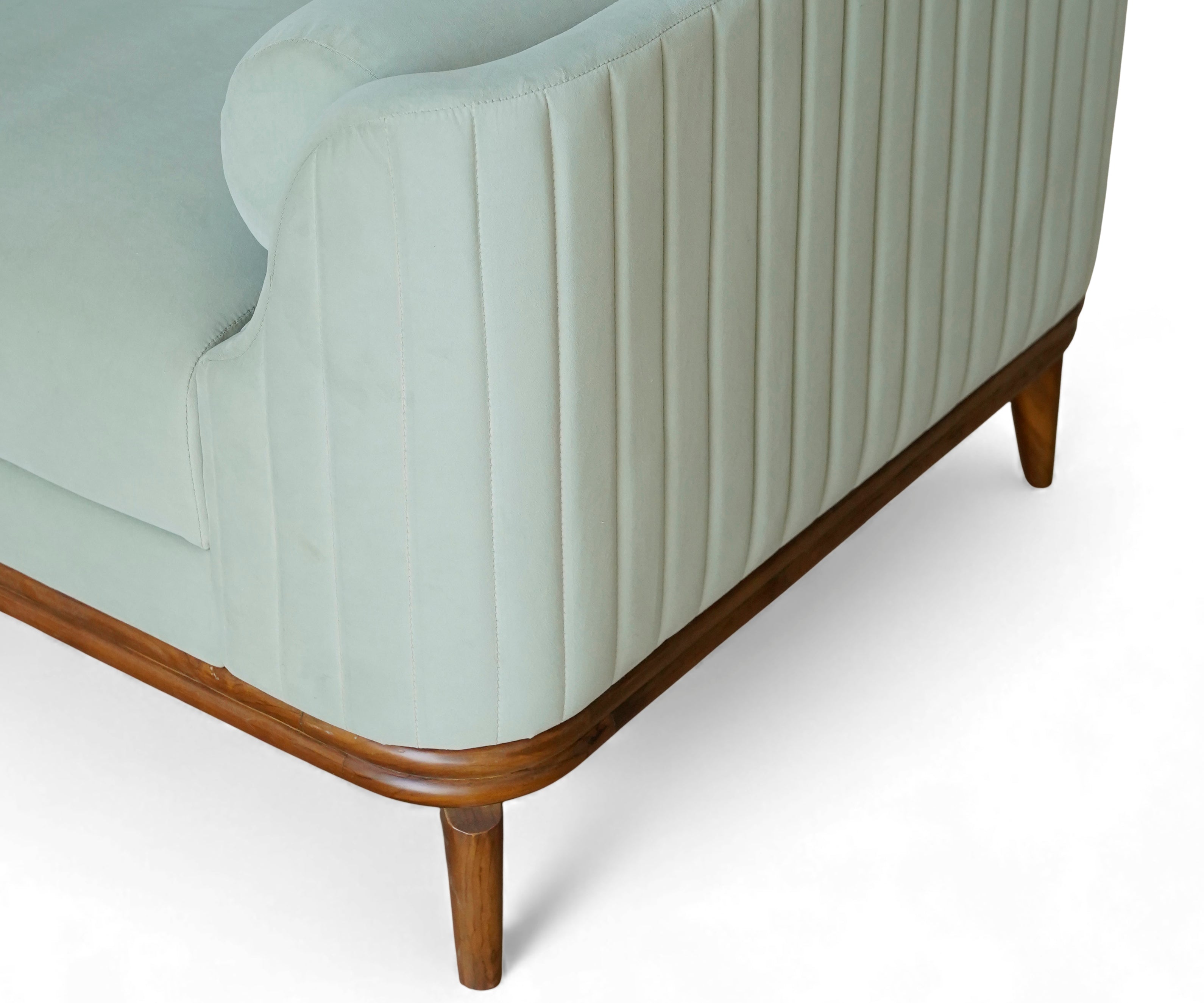 Curved Arm 3 Seater Channel Sofa