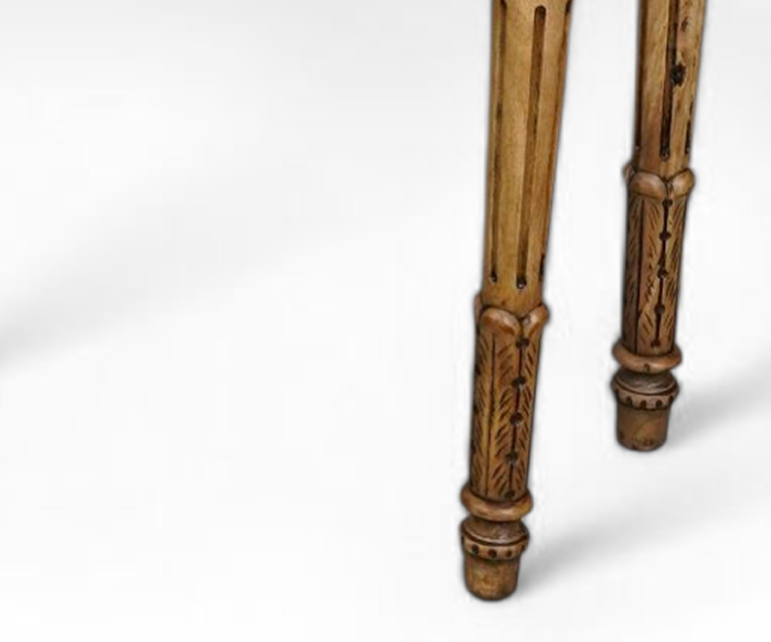 French Style Carved Console Table with 3 Drawers