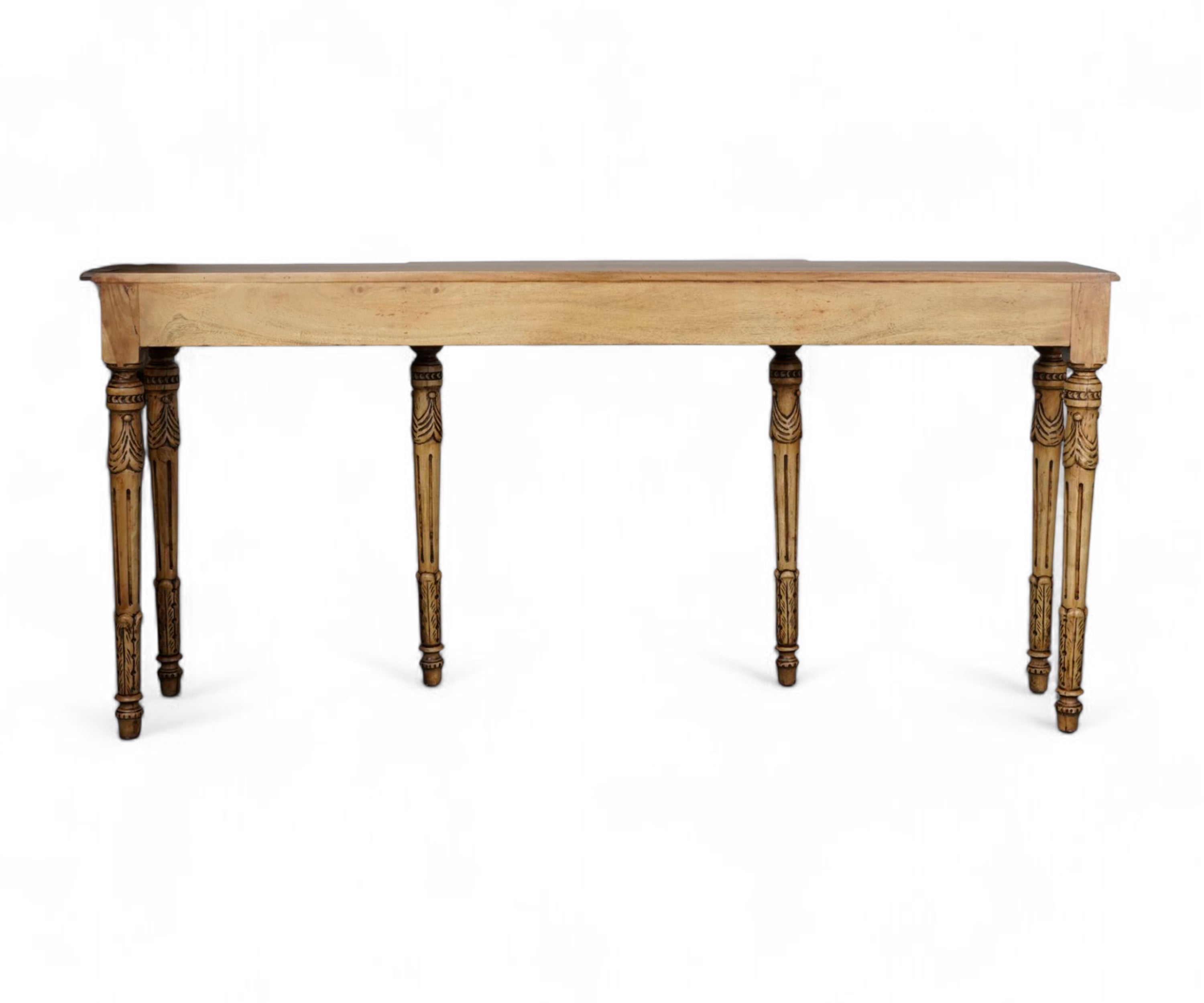 French Style Carved Console Table with 3 Drawers