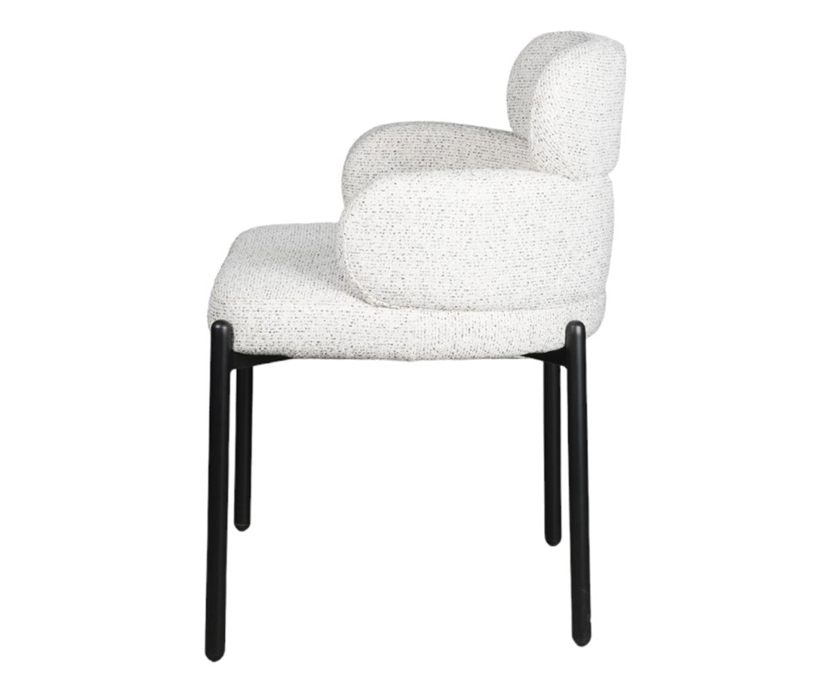 Modern Sculptural Chair with Curved Backrest
