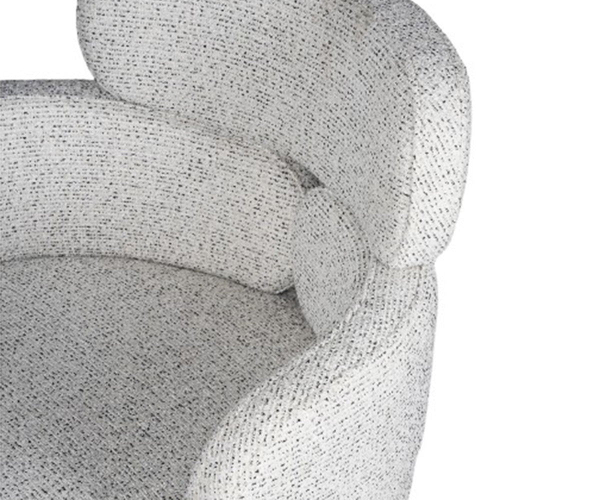 Modern Sculptural Chair with Curved Backrest
