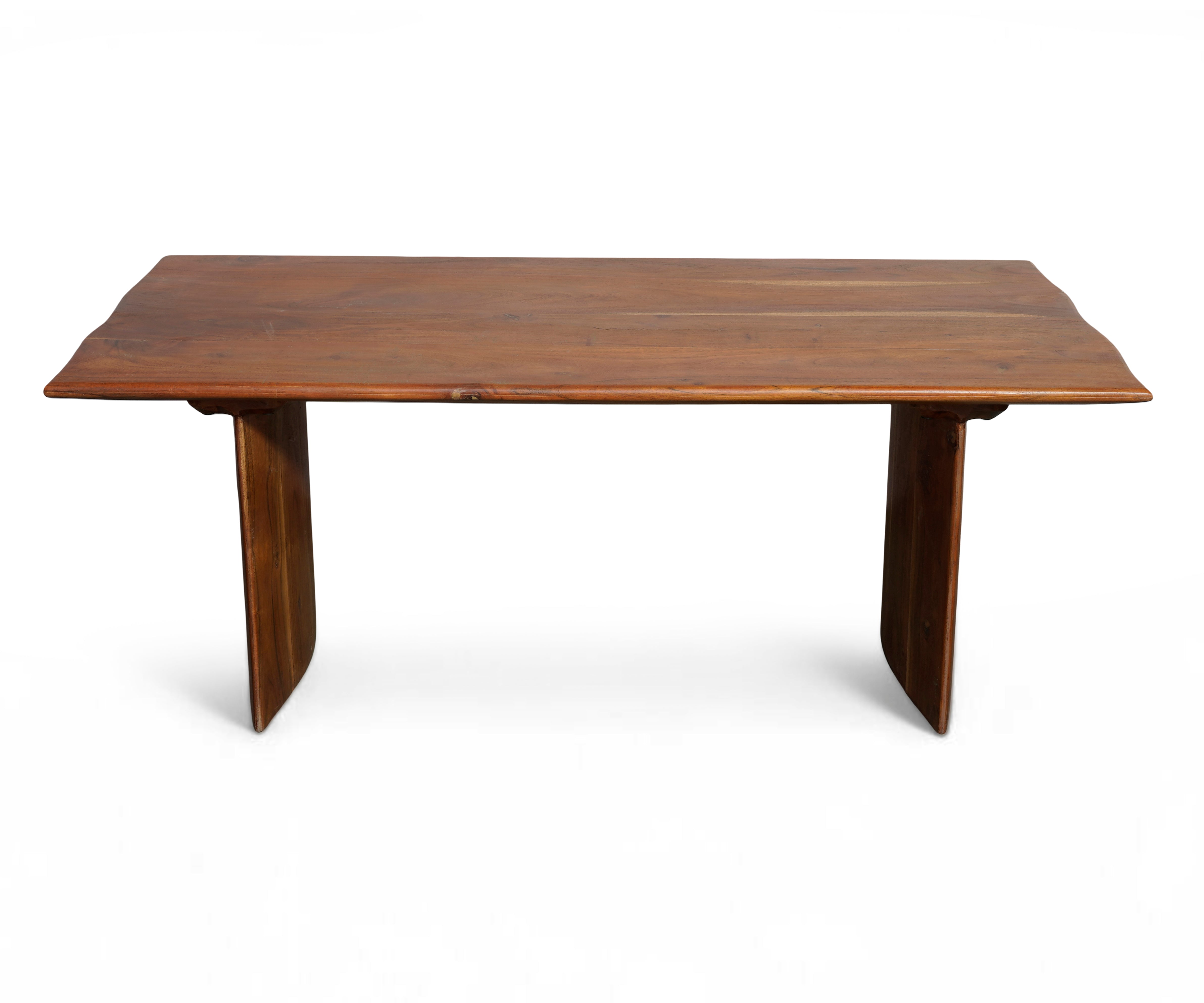 Rustic Solid Wood 6 SEATER Dining Table with Panel Base