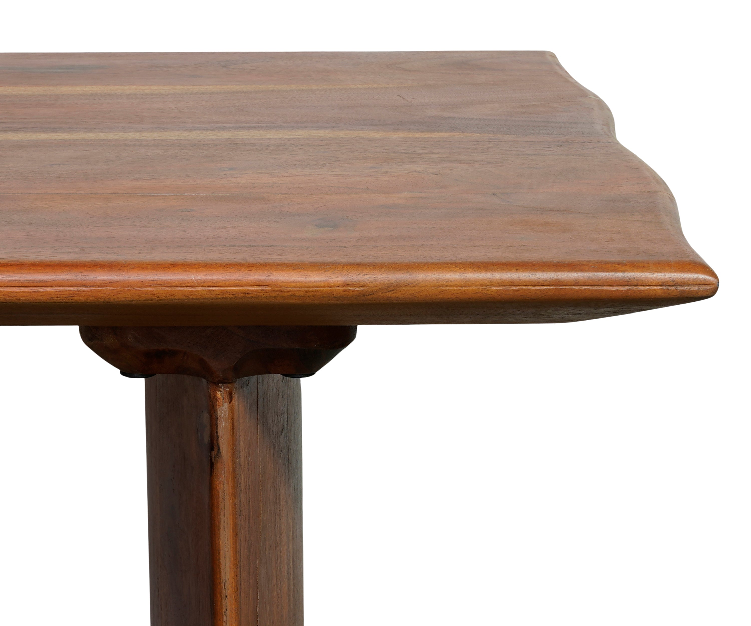 Rustic Solid Wood 6 SEATER Dining Table with Panel Base