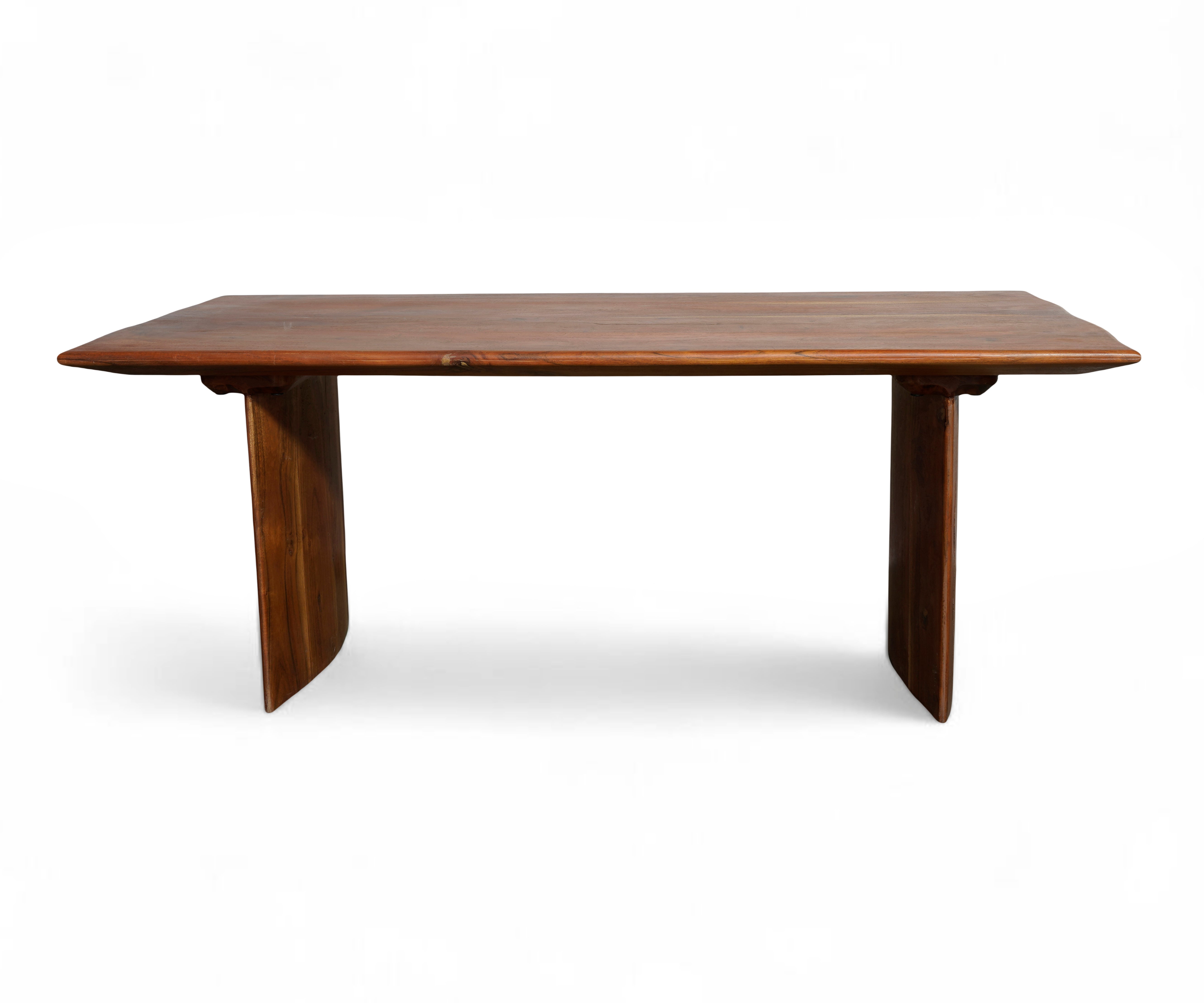 Rustic Solid Wood 6 SEATER Dining Table with Panel Base
