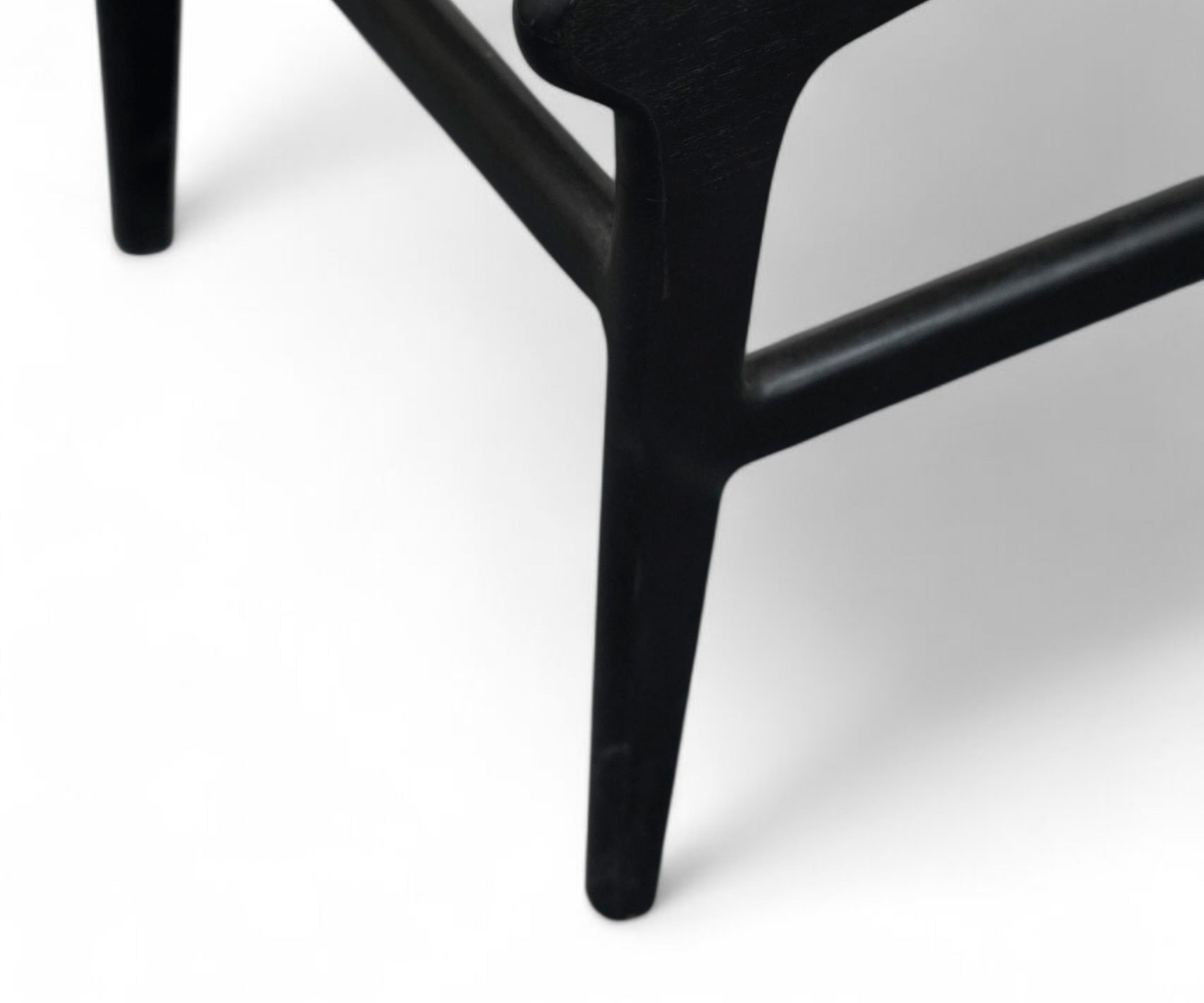 Ash Grey Panel Back Dining Chair with Black Wood Frame