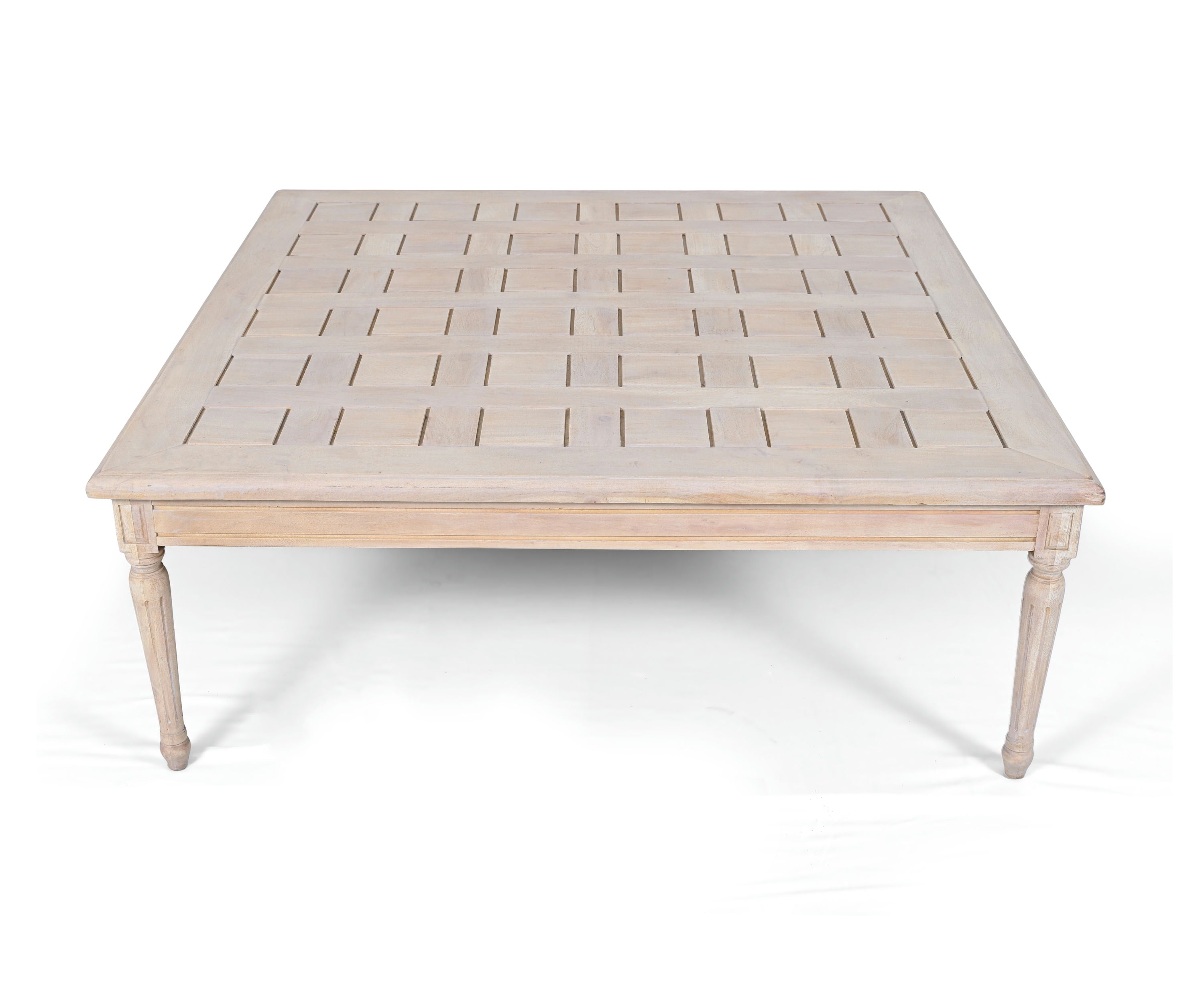 French Gustavian Acacia Wood Coffee Table
