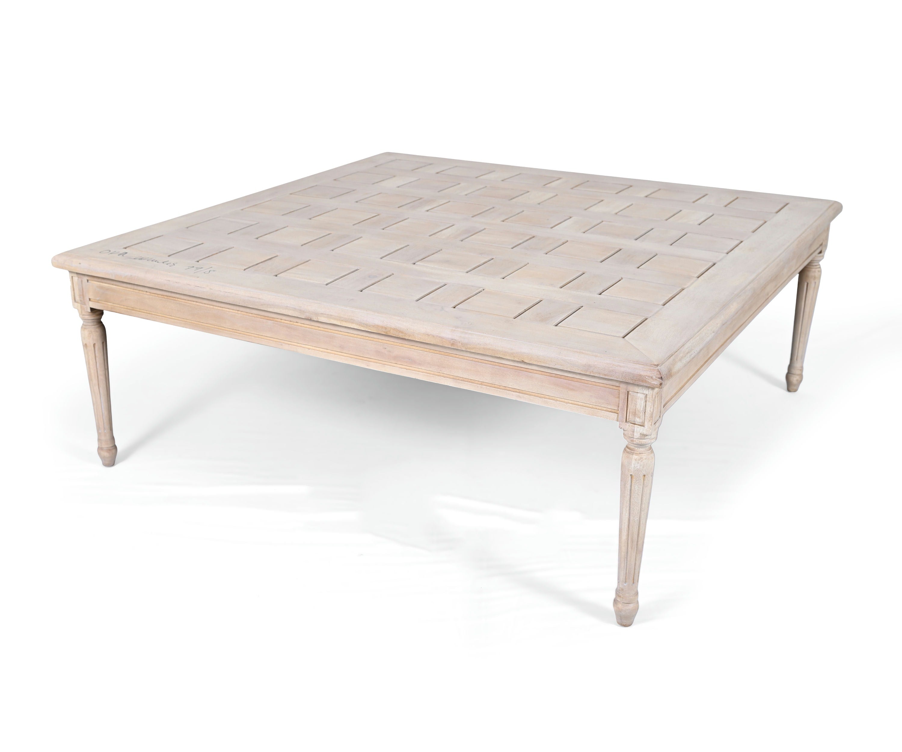 French Gustavian Acacia Wood Coffee Table