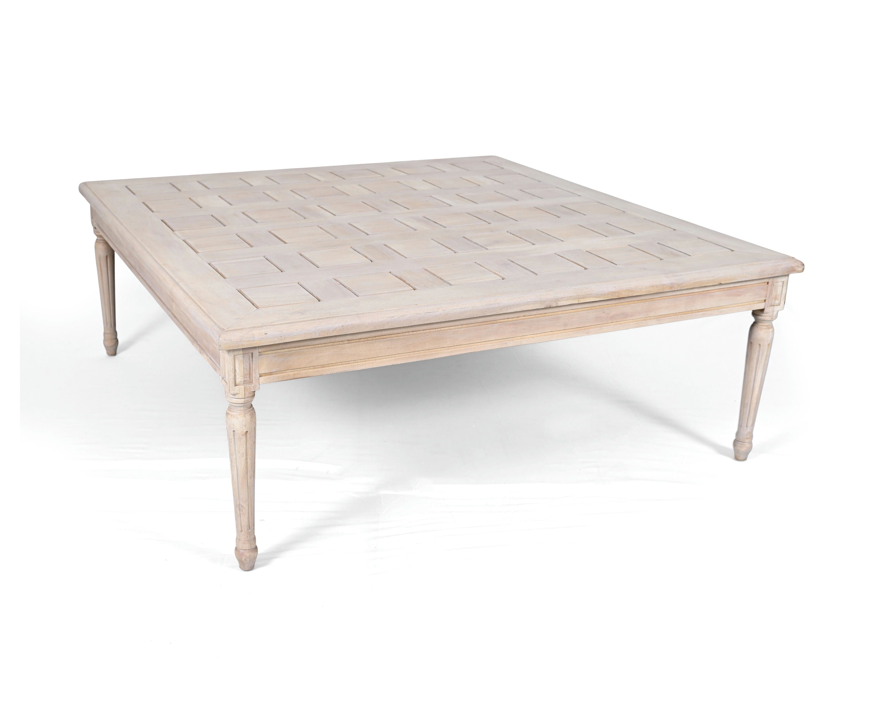 French Gustavian Acacia Wood Coffee Table